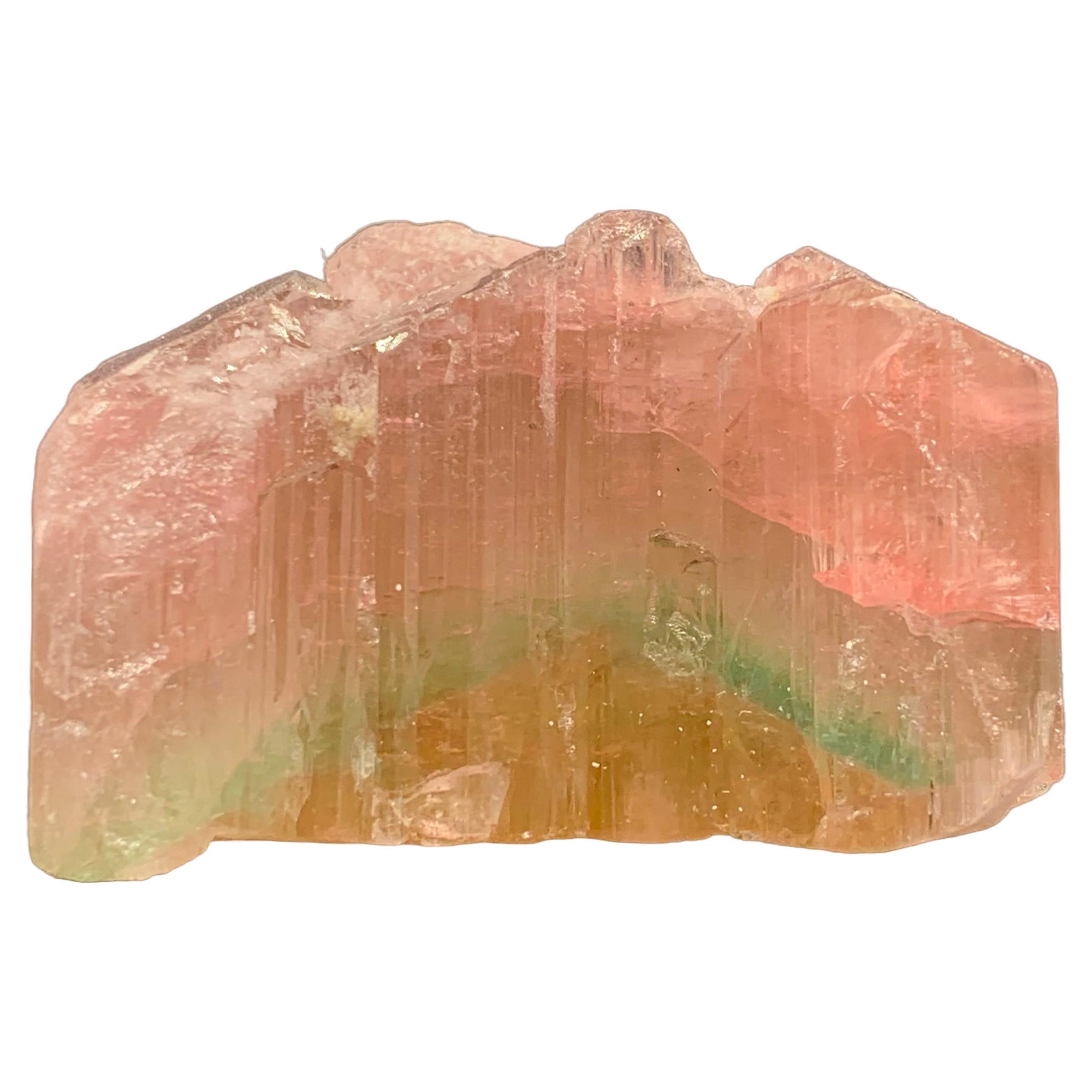 71.95 Gram Beautiful Tri Color Tourmaline Crystal From Paprook Mine Afghanistan  For Sale