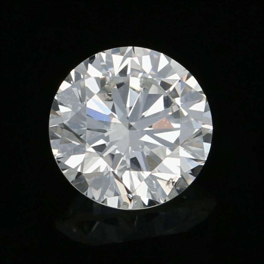 Round Cut .71 Carat Loose Diamond, Round Brilliant Cut GIA Graded I1 H Solitaire