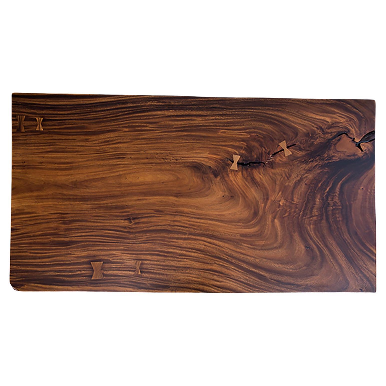 Acacia Mission Limited Edition Slab Table in Smooth Milk Chocolate For Sale