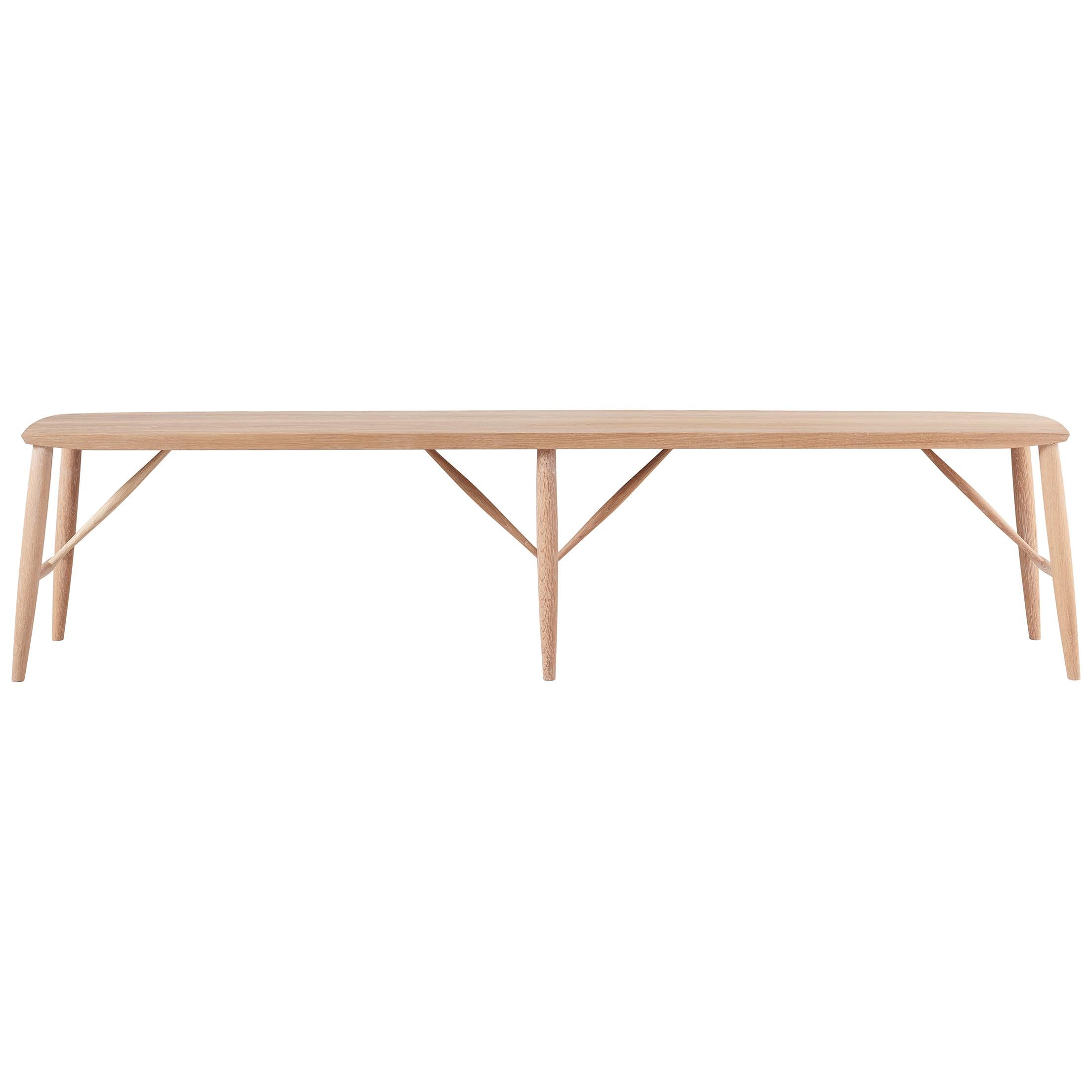 A versatile and durable bench suitable for a variety of applications including extra seating, hall entrance bench or even a narrow coffee table. The Adelaide bench is a welcome addition to any home. It is handcrafted with solid white oak and