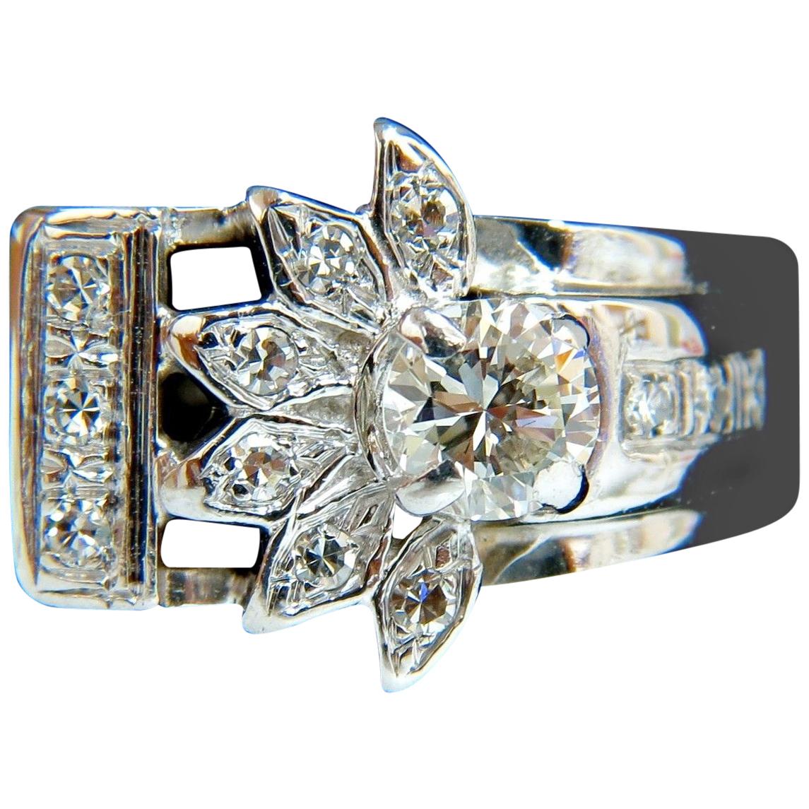 .72 Carat Victorian Revival Diamonds Cocktail Ring G/VS 14 Karat