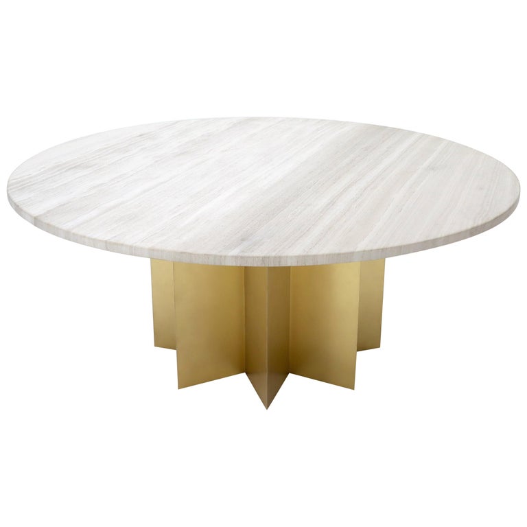 72 Diameter 1 Travertine Marble Top, 72 Inch Round Dining Table Sets