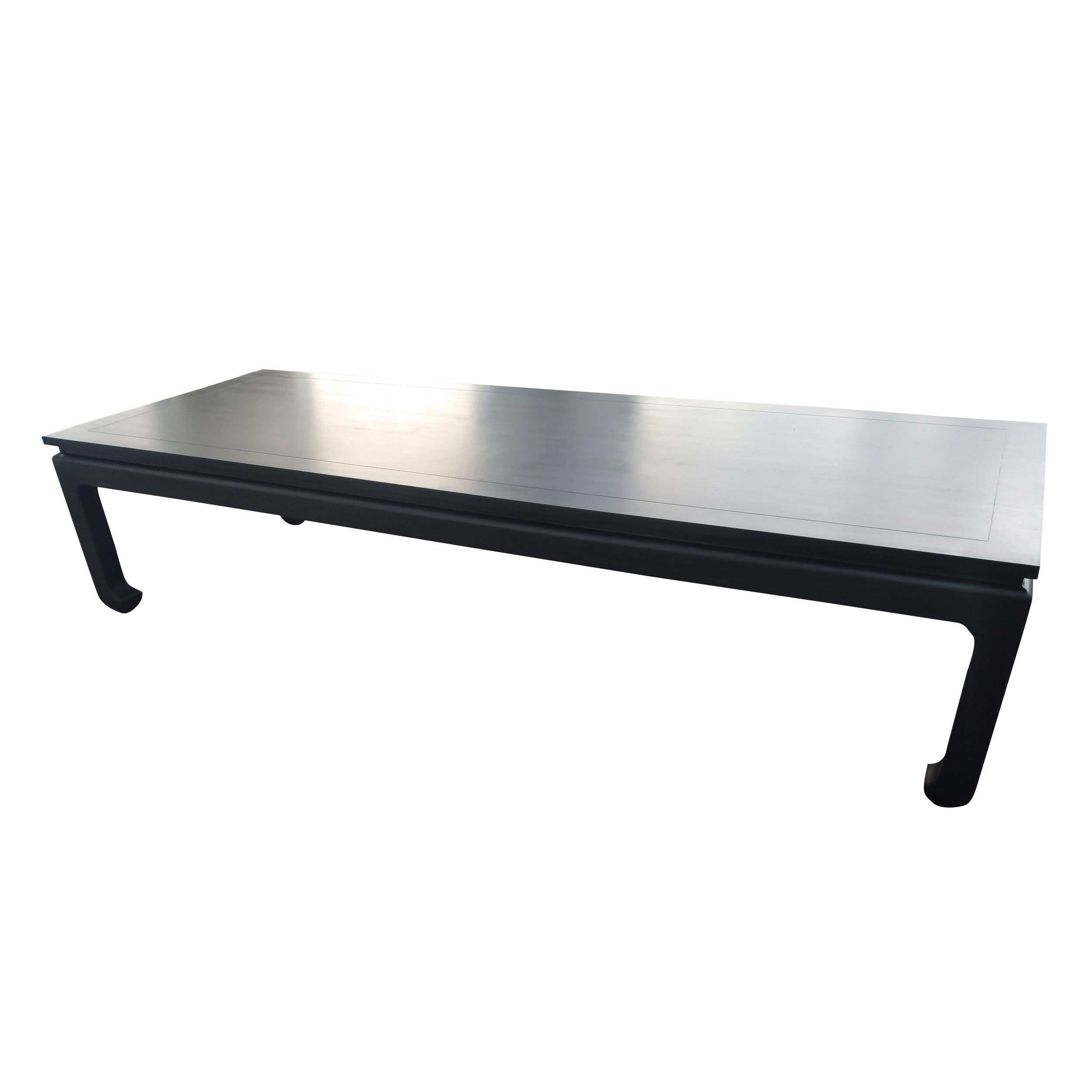 Ebonized Ming Style Coffee Table In Good Condition In Pasadena, TX