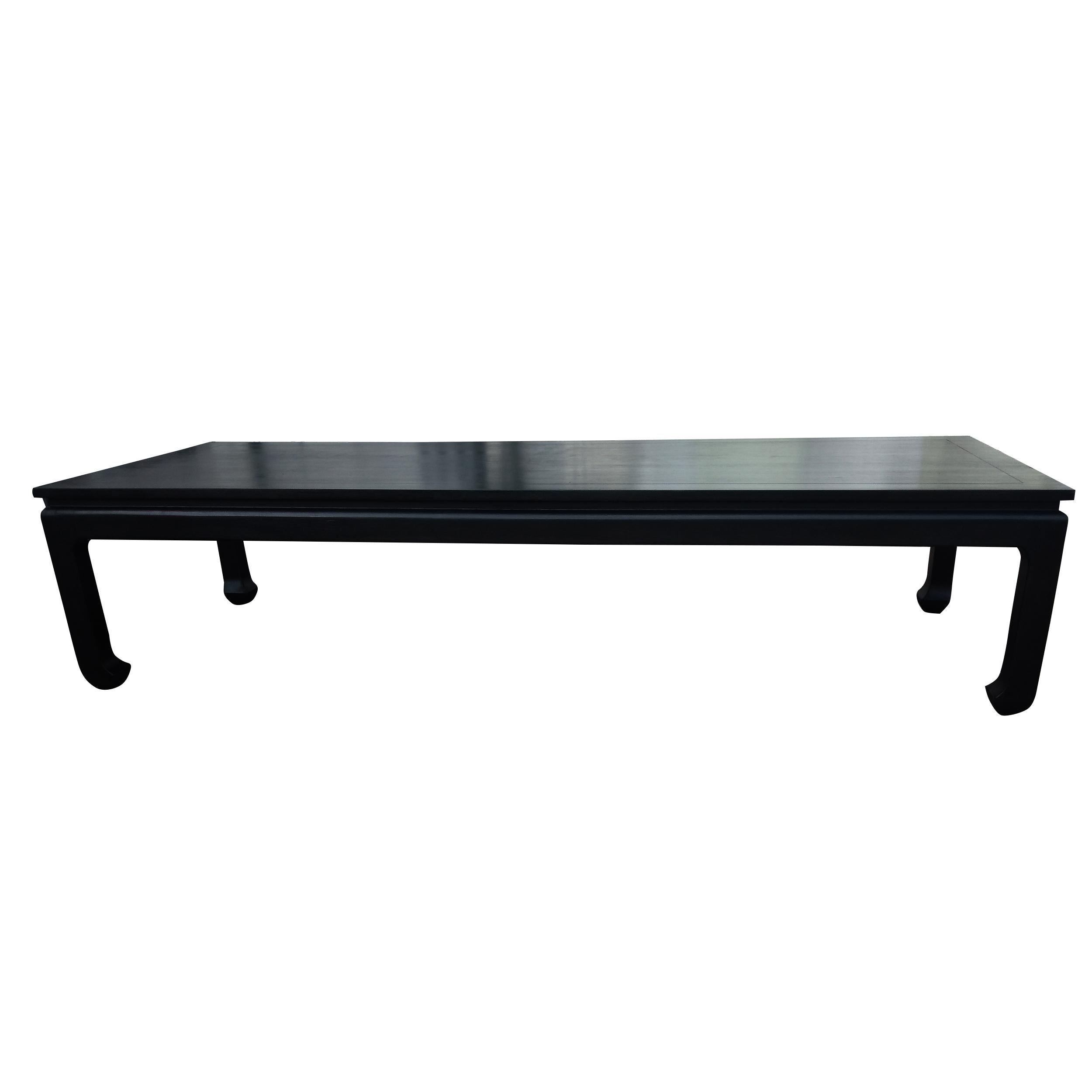 20th Century Ebonized Ming Style Coffee Table