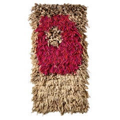 72" Escultura Colgante de Pared de Fibra de Lana Moderna de Mediano Siglo 1970