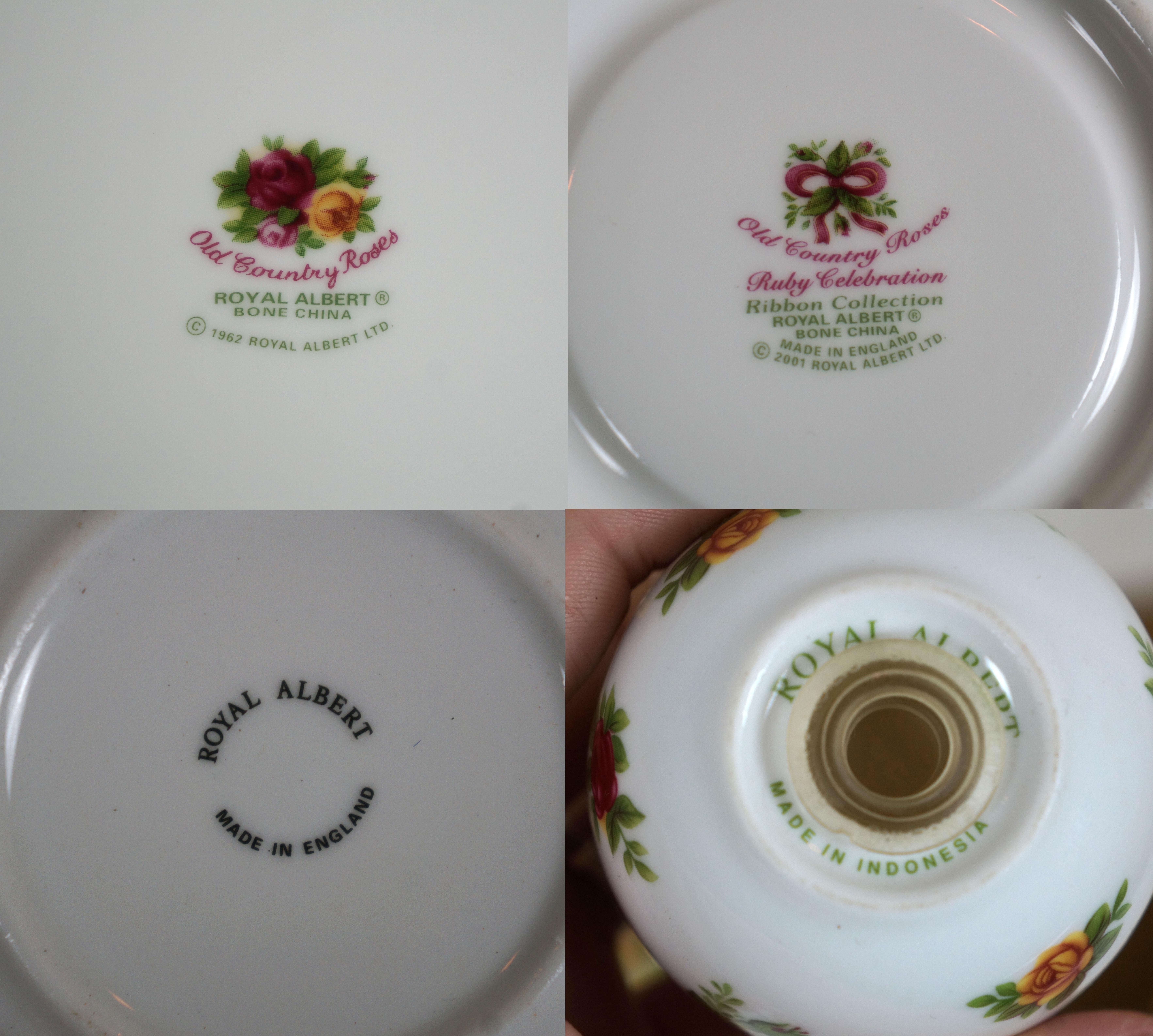 72 Pc Vintage Royal Albert Old Country Roses Ruby Celebration China Dinnerware For Sale 6