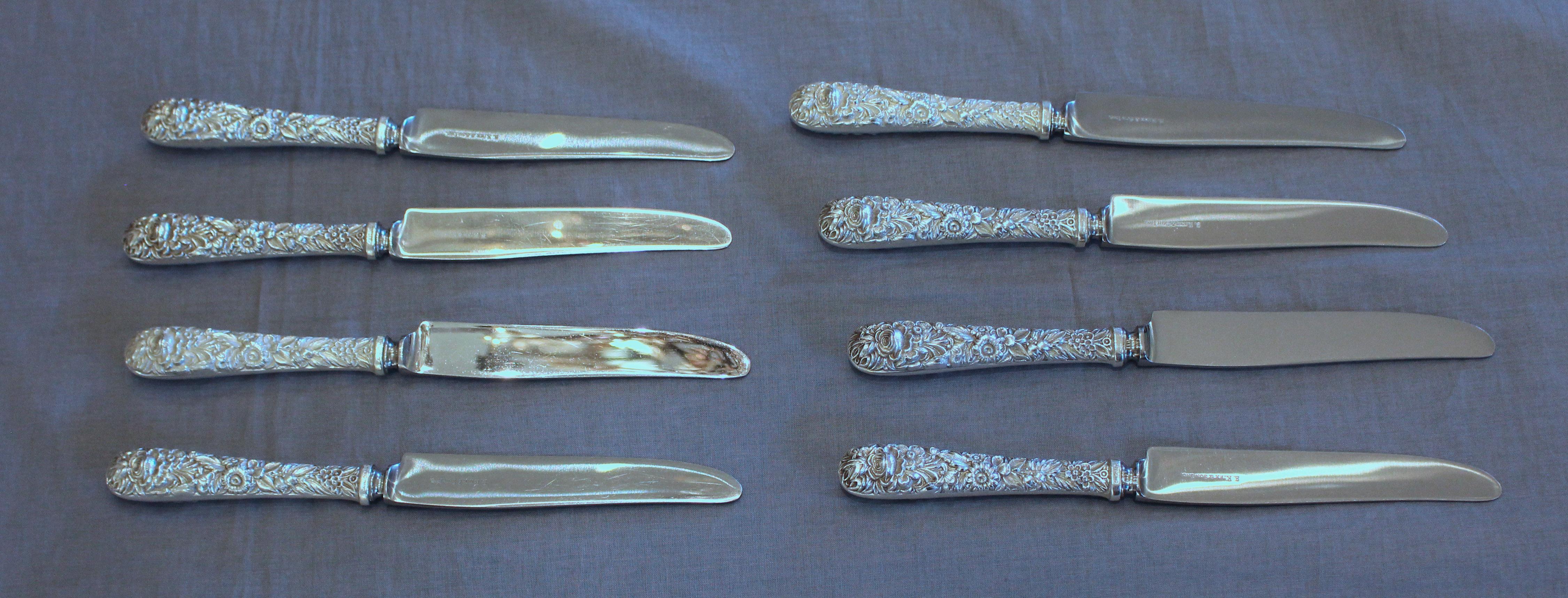 Set di posate in argento Kirk Repousse da 72 pezzi in vendita 1