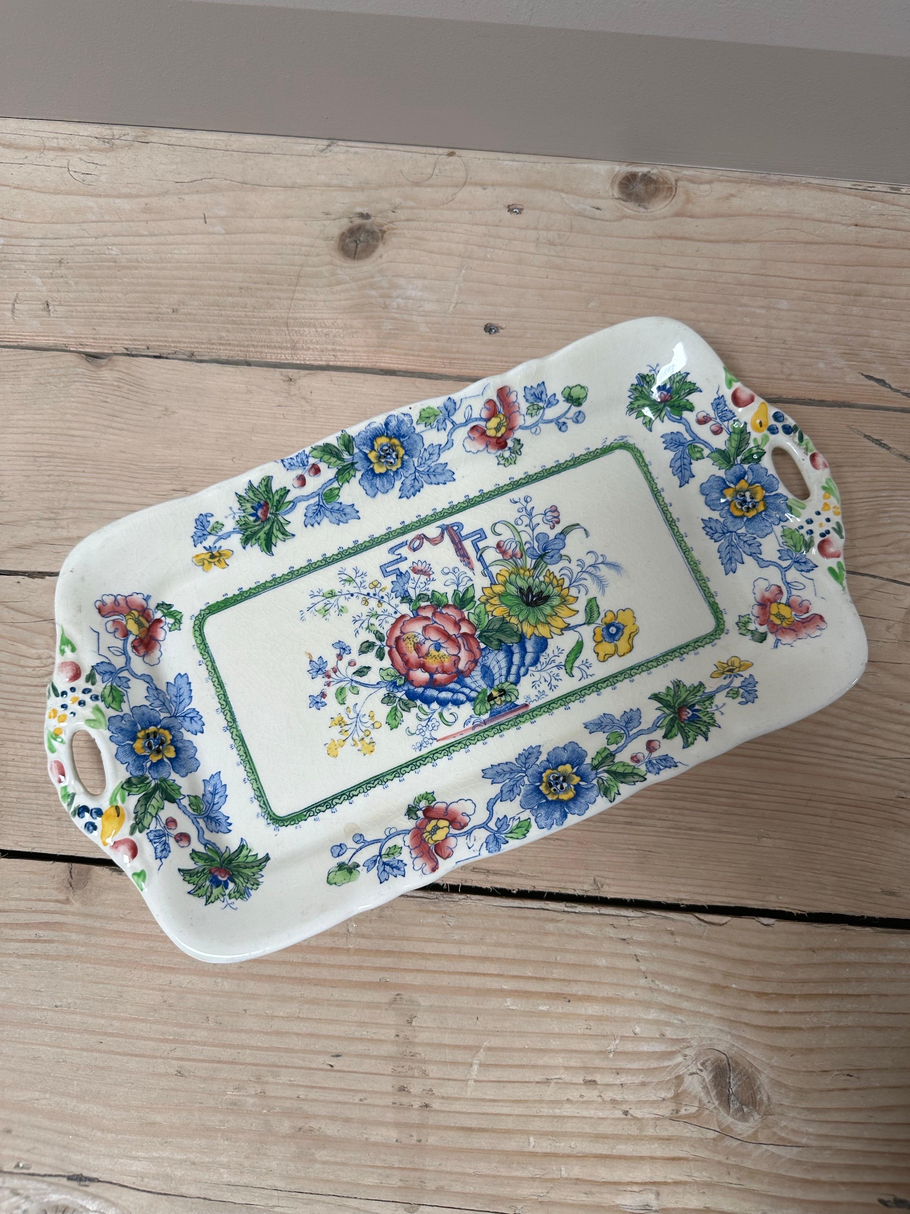 72-piece Mason's Strathmore Dinner Service, 19th Century, Pink & Blue Pattern For Sale 12