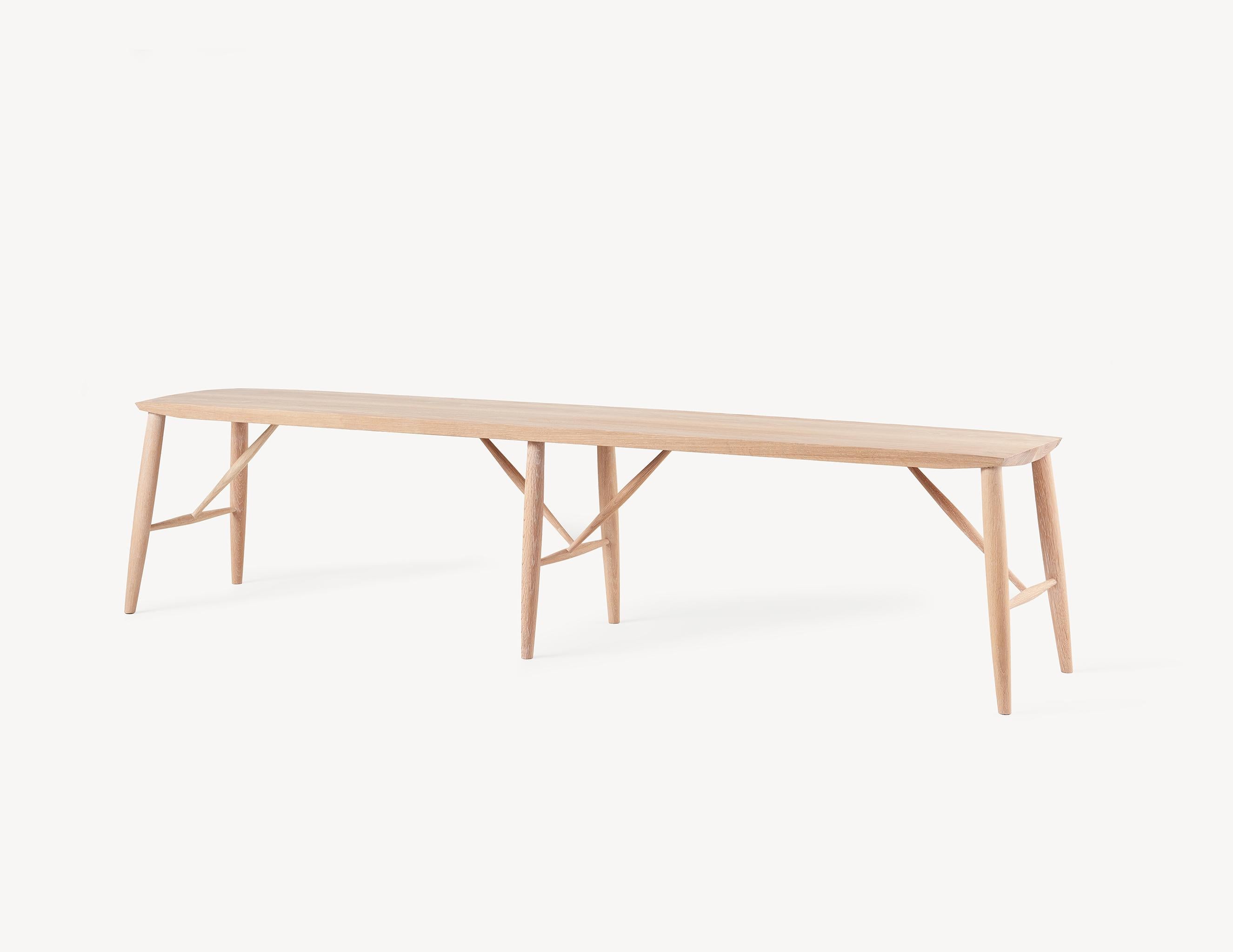 A versatile and durable bench suitable for a variety of applications including extra seating, hall entrance bench or even a narrow coffee table. The Adelaide bench is a welcome addition to any home. It is handcrafted with solid white oak and