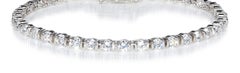 7.20 Carat Cubic Zirconia Sterling Silver Carla Designer Tennis Line Bracelet