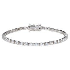 Carla Designer Tennis-Armband mit 7,20 Karat kubischem Zirkon in Sterlingsilber