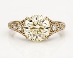 Bague de fiançailles en diamant de 7,20 carats, style antique Art déco, couleur VS2, U