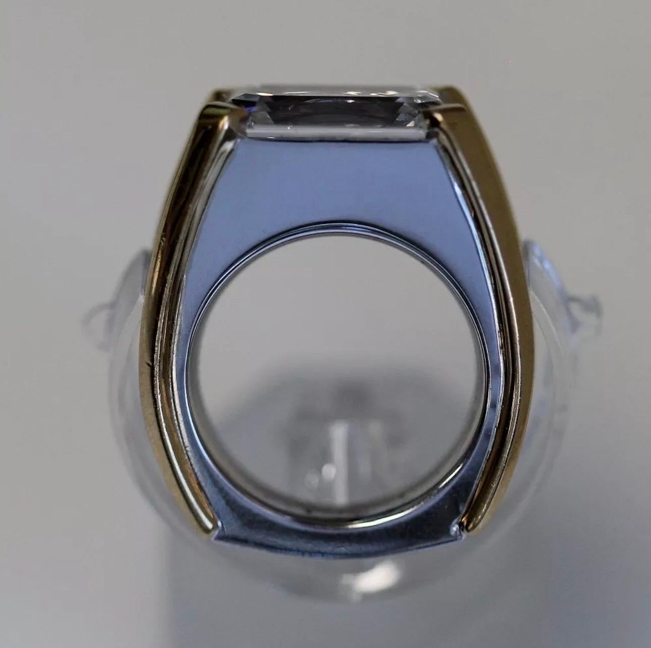 7.20 + Carat Diamond Ring Emerald Cut E Color SI1 Clarity GIA Certified! In New Condition For Sale In West Hollywood, CA