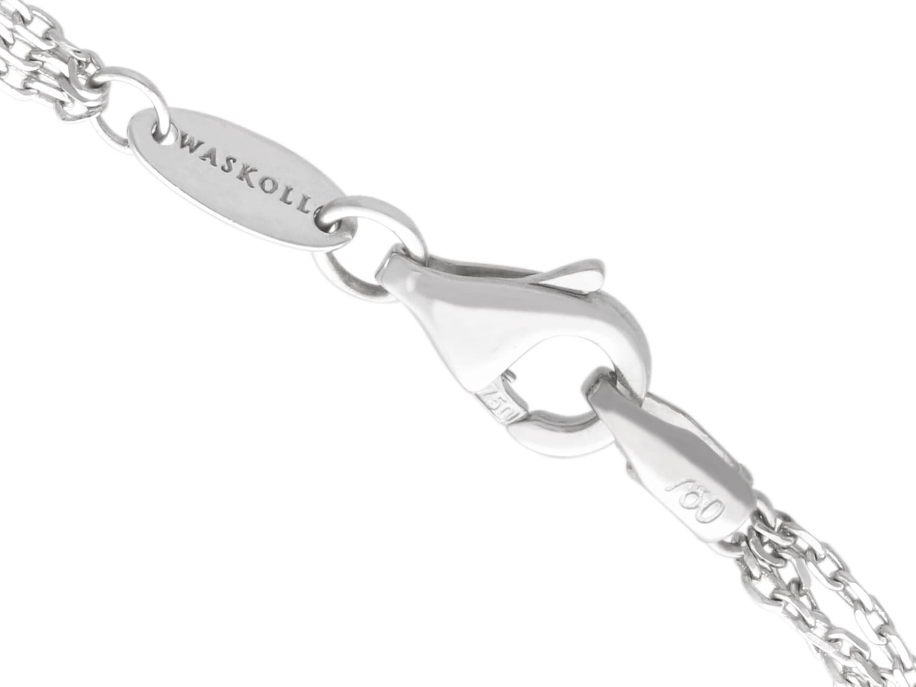 7.20 Carat Multi-Colored Sapphire and 0.90 Carat Diamond 18k White Gold Pendant For Sale 7