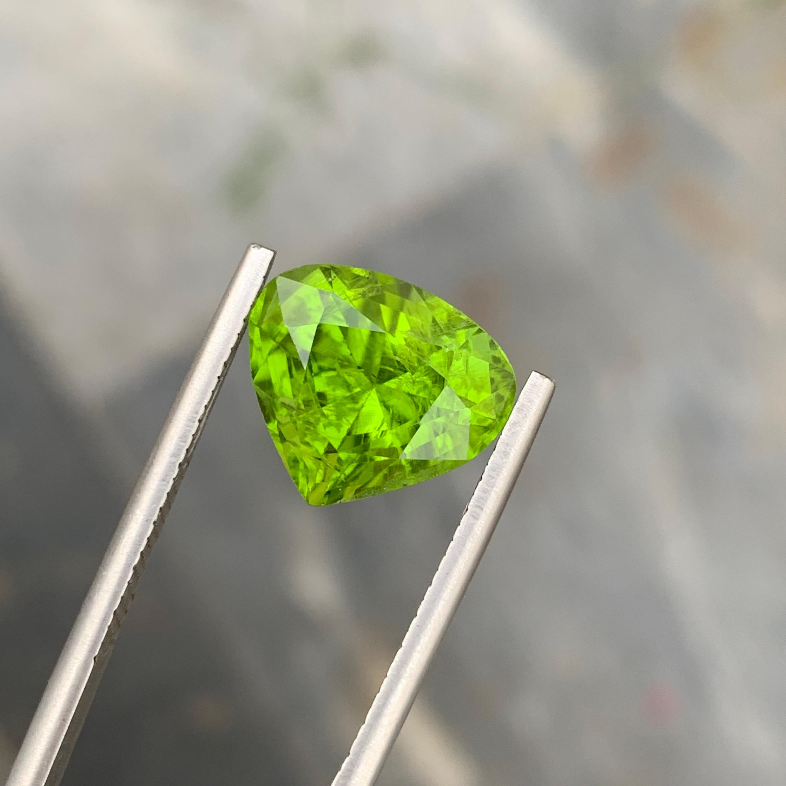 7,20 Karat Natürlicher loser Apfelgrüner Peridot Birnenform Edelstein für Schmuckherstellung im Angebot 4