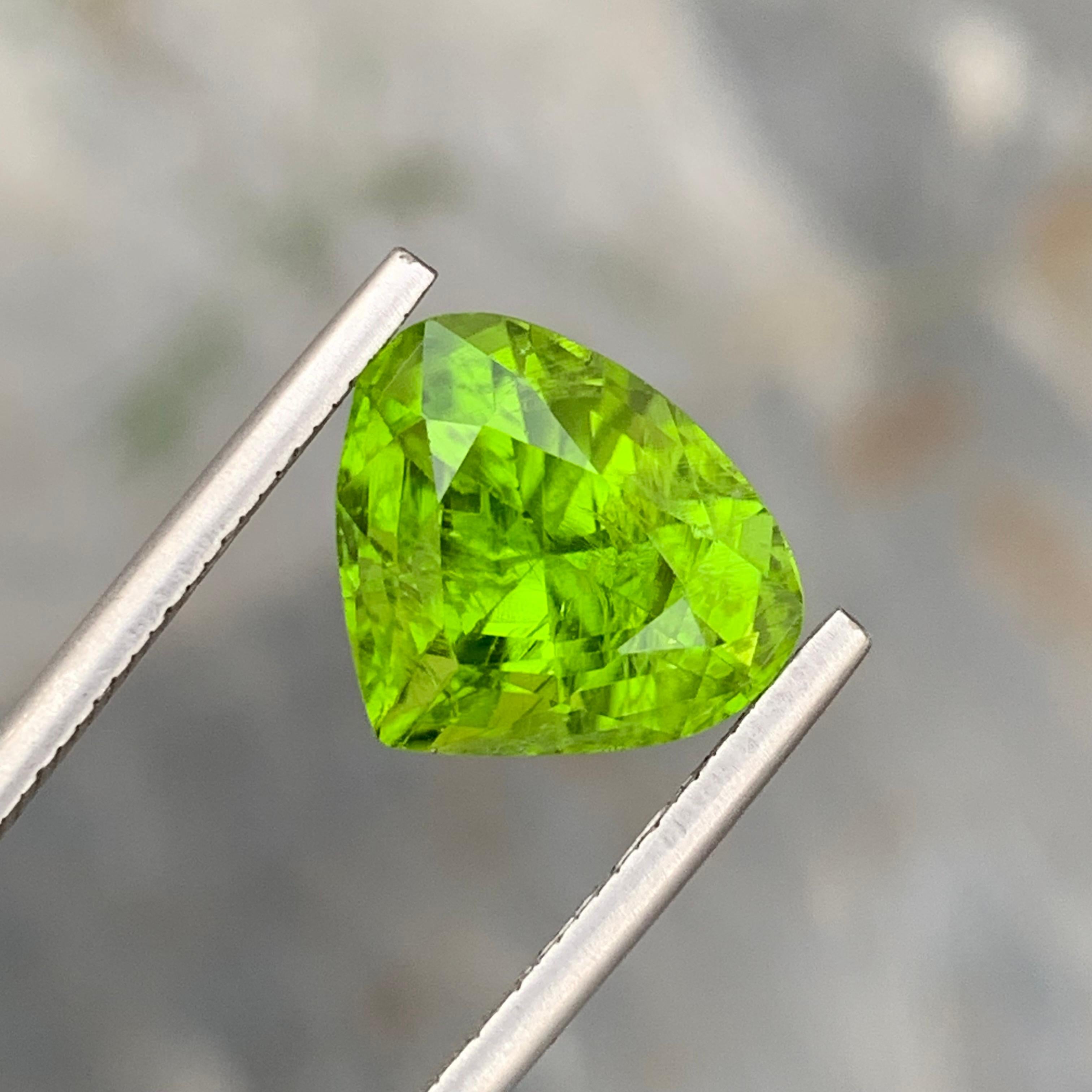 7,20 Karat Natürlicher loser Apfelgrüner Peridot Birnenform Edelstein für Schmuckherstellung im Angebot 2