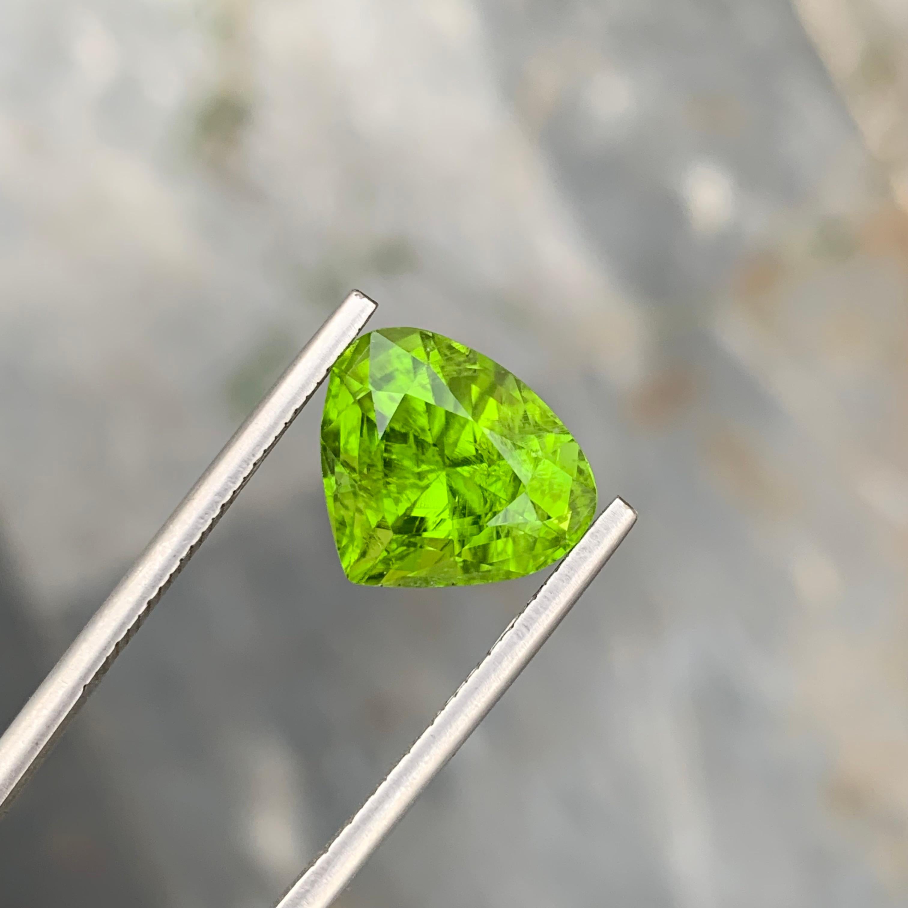 7,20 Karat Natürlicher loser Apfelgrüner Peridot Birnenform Edelstein für Schmuckherstellung im Angebot 3