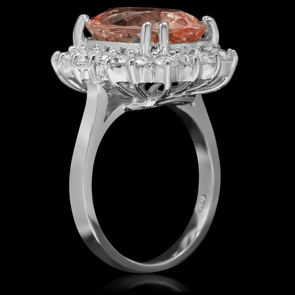 7.20 Karat Natürlicher Morganit und Diamant 14K Massiv Weißgold Ring

Das Gesamtgewicht des natürlichen Morganits beträgt: Ca. 6,10 Karat 

Morganit Maße: Ca. 14 x 10 mm

Natürliche runde Diamanten Gewicht: Ca. 1,10 Karat (Farbe G-H / Reinheit