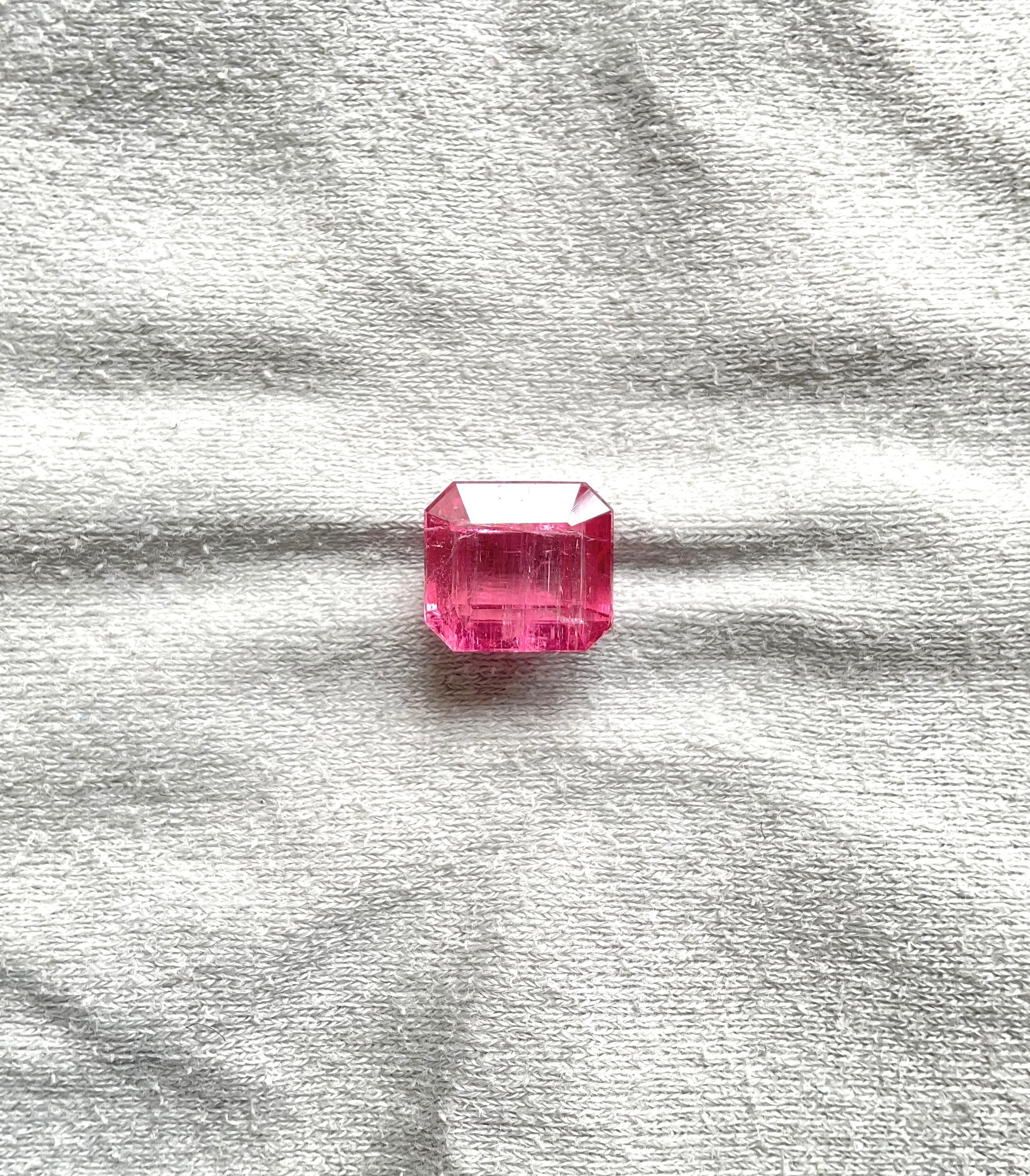 Taille octogone 7.20 Carats Pink Tourmaline Octa Faceted Cut stone Top Quality Natural gemstone en vente