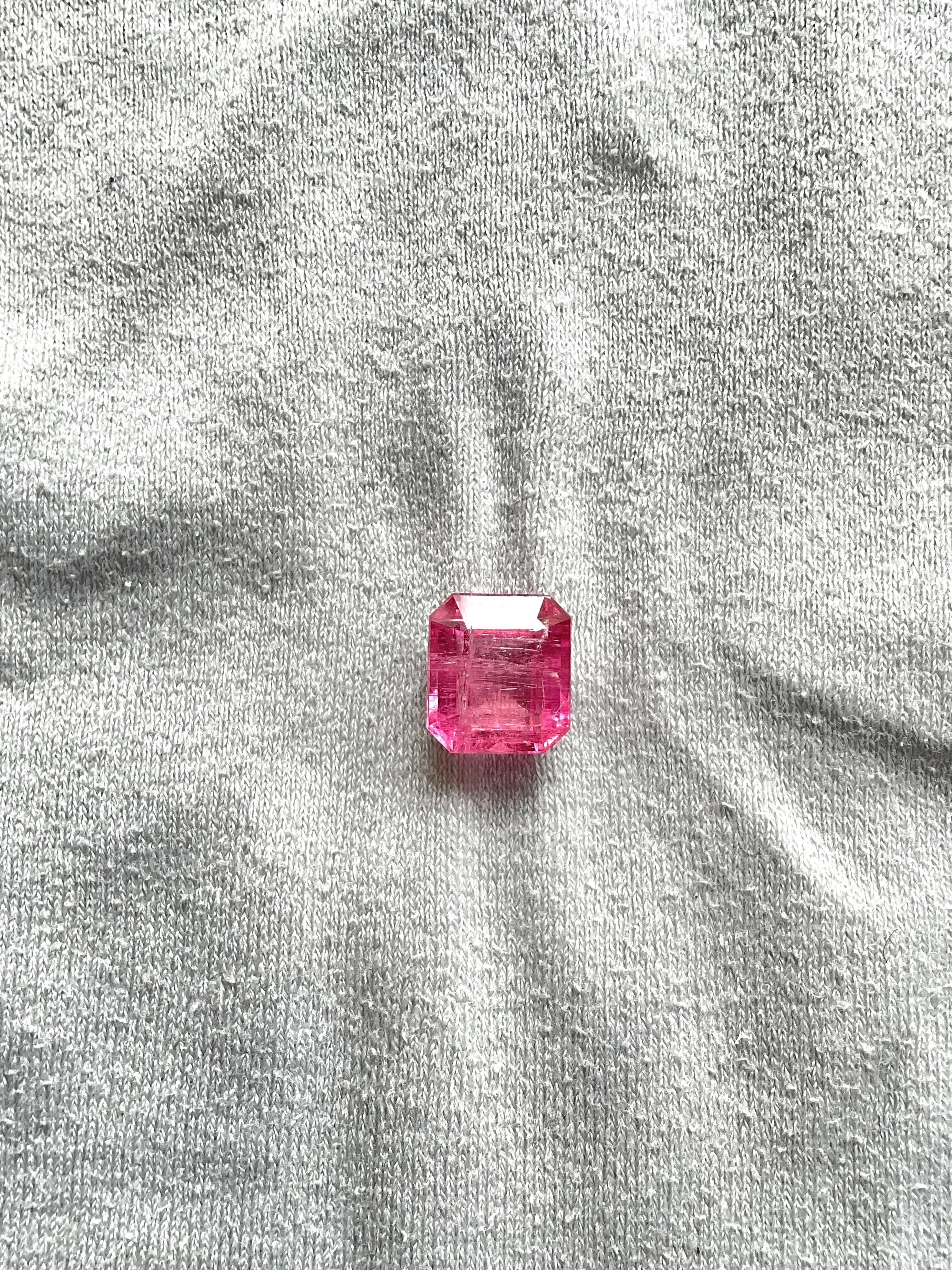 7.20 Carats Pink Tourmaline Octa Faceted Cut stone Top Quality Natural gemstone Unisexe en vente