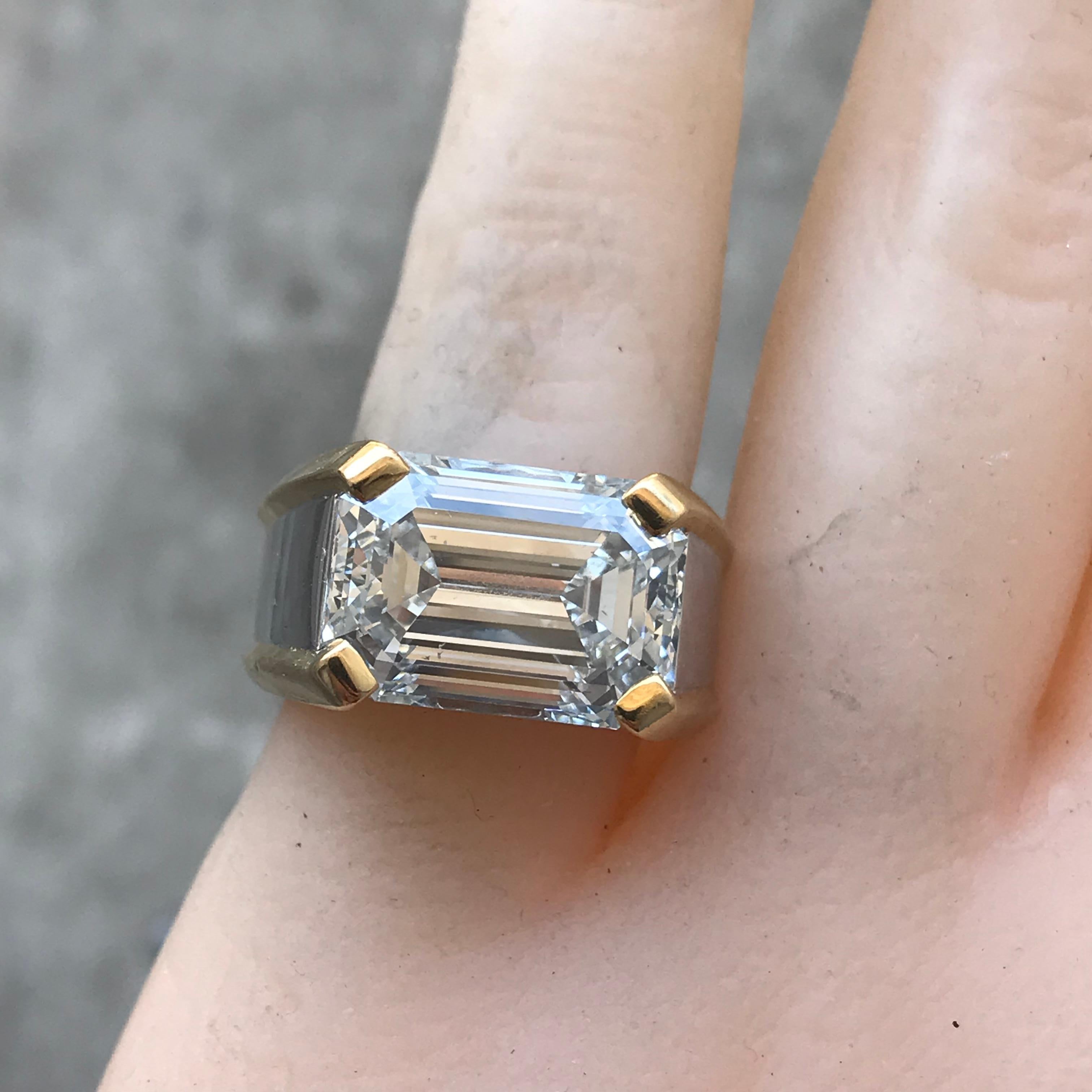 men's emerald cut diamond ring