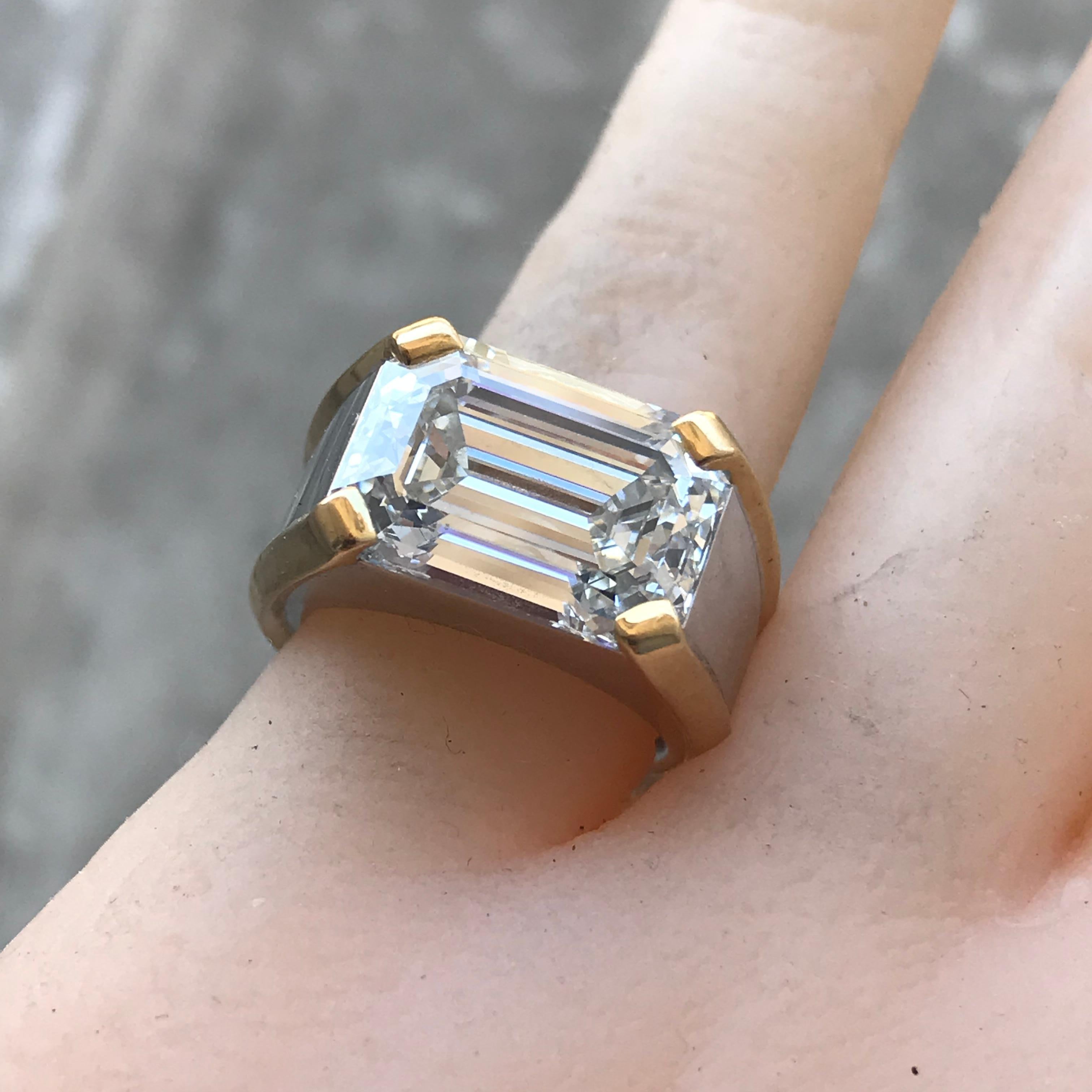 mens emerald cut ring