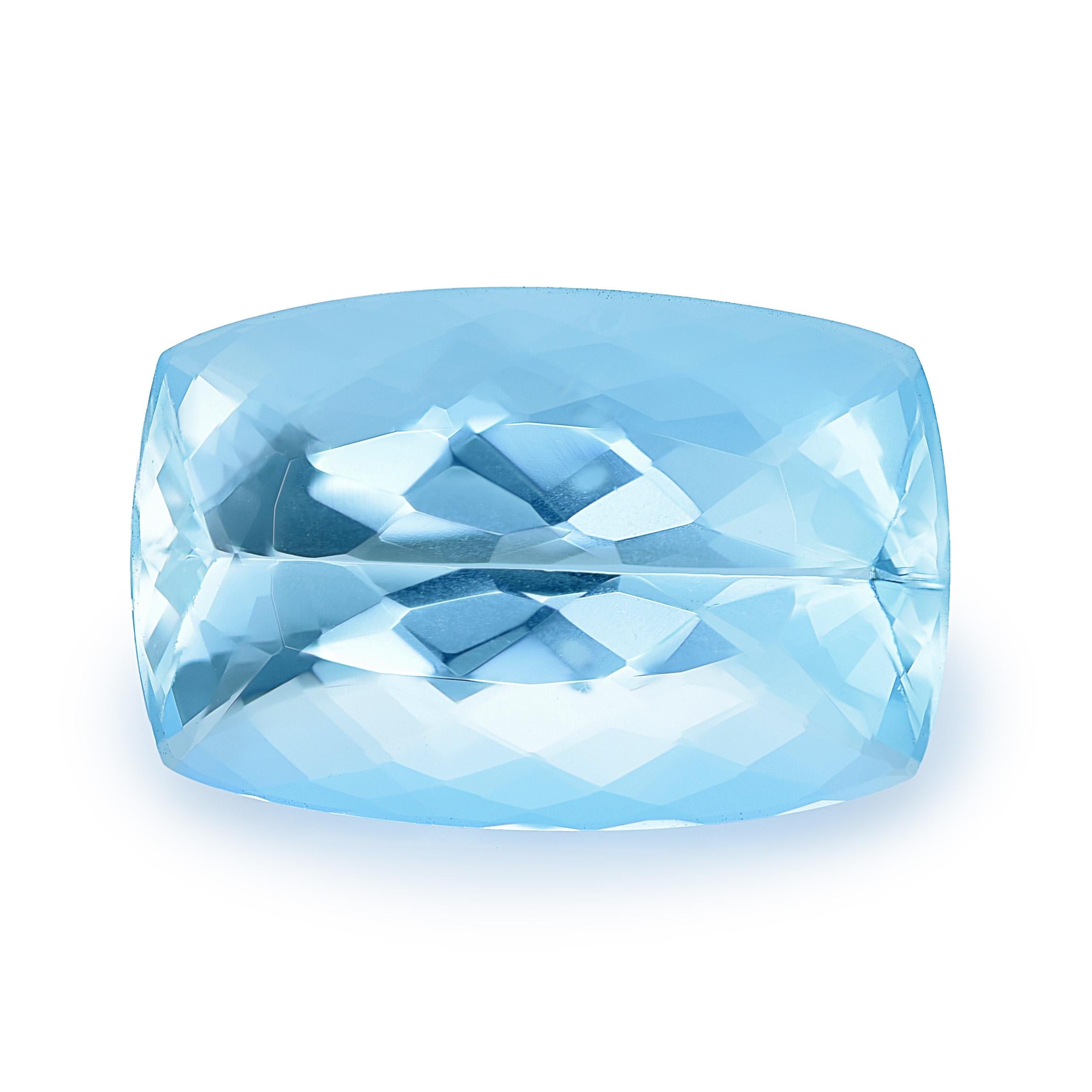 Piedra preciosa aguamarina azul natural 7.21 quilates / JupiterGem en Nuevo estado para la venta en Los Angeles, CA