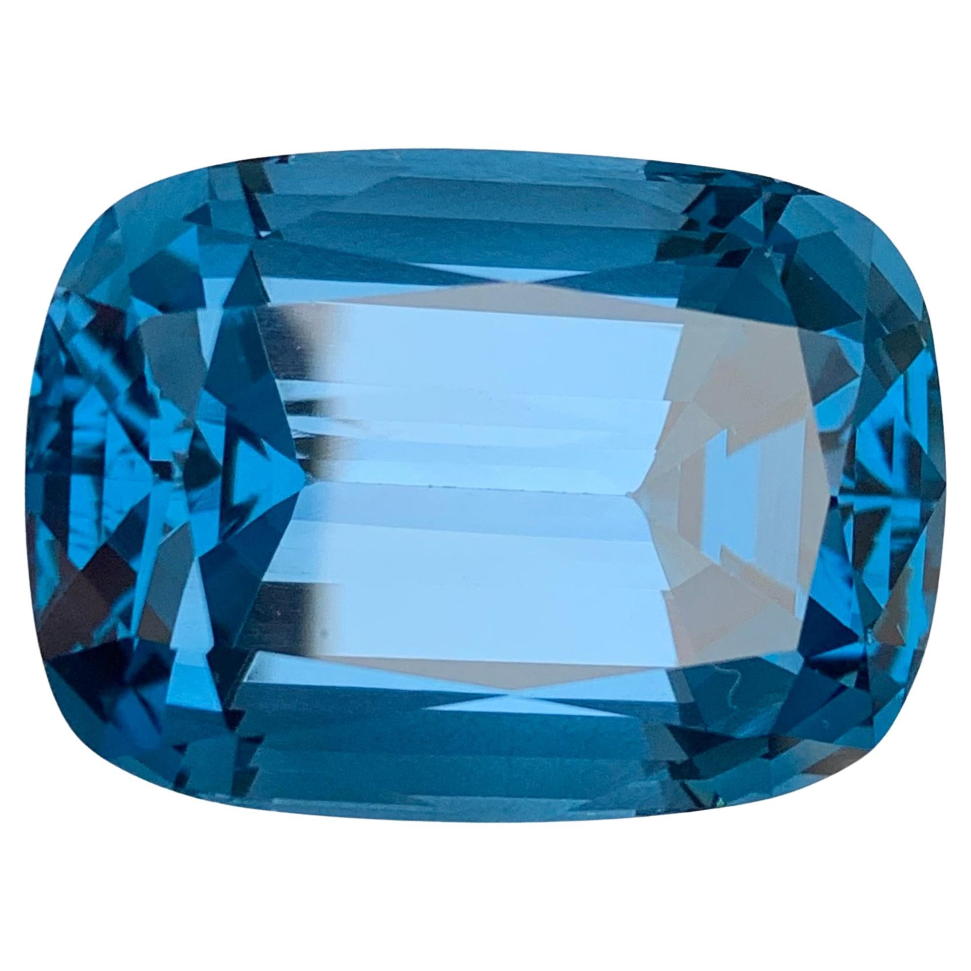 72.10 Carat Stunning Loose London Blue Topaz Cushion Shape Gemstone