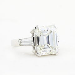 7.21ct Emerald Cut Diamond Engagement Ring