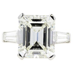 7.21ct Emerald Cut Diamond Engagement Ring