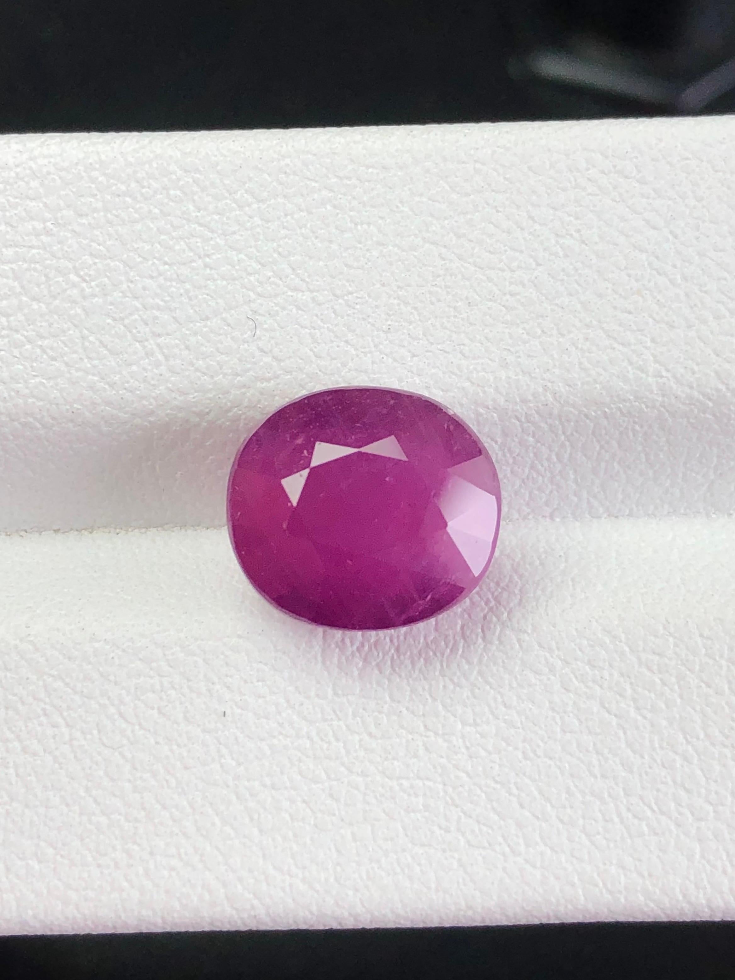 7.22 Ct  Certifié GRS Nature  Couleur rubis non chauffée rouge pourpre pour le nettoyage des yeux en vente 3