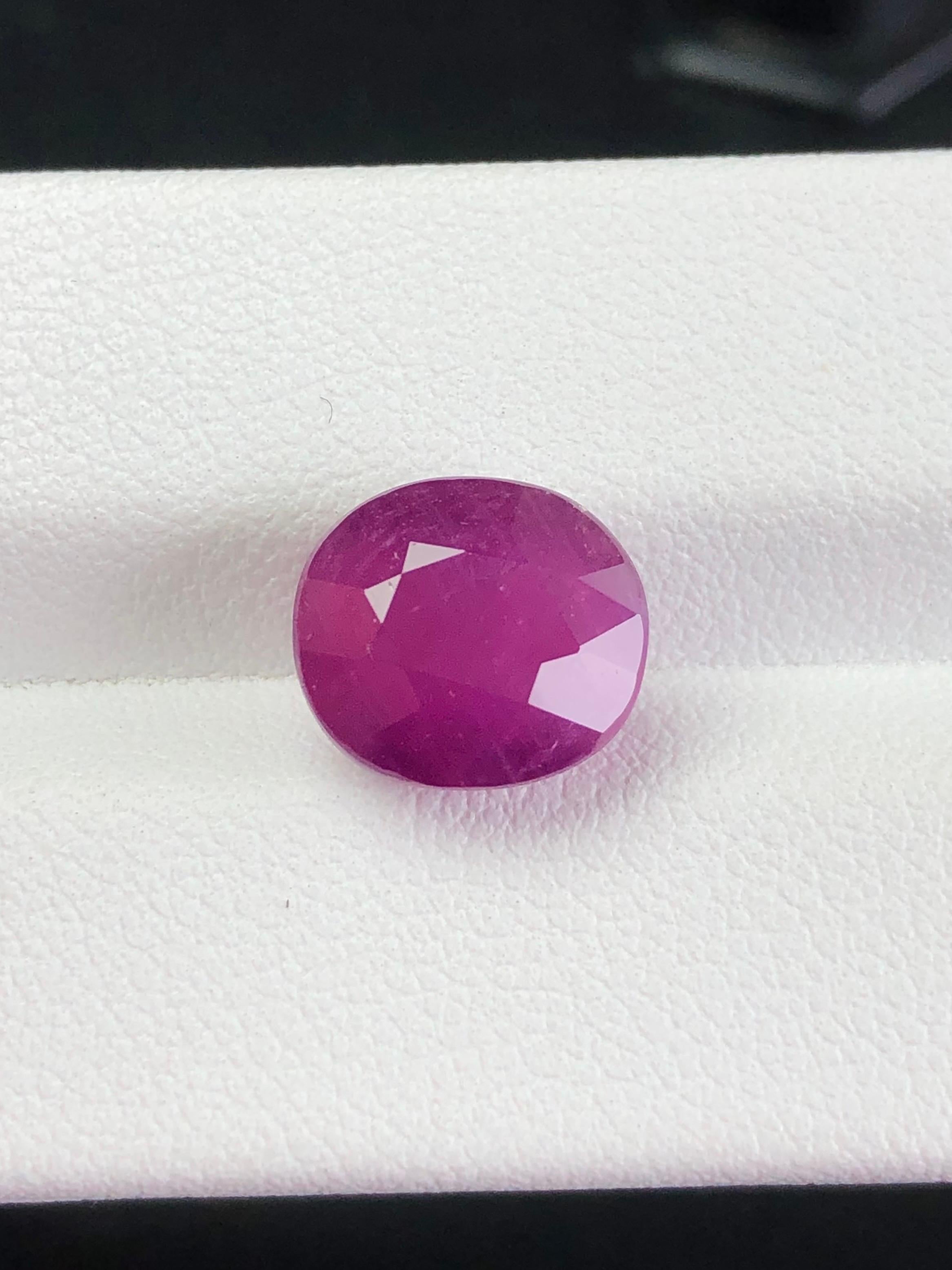 7.22 Ct  Certifié GRS Nature  Couleur rubis non chauffée rouge pourpre pour le nettoyage des yeux en vente 4