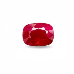 3.22 Ct GIA Certificate Unheated Ruby Burma Red Color Gemstone