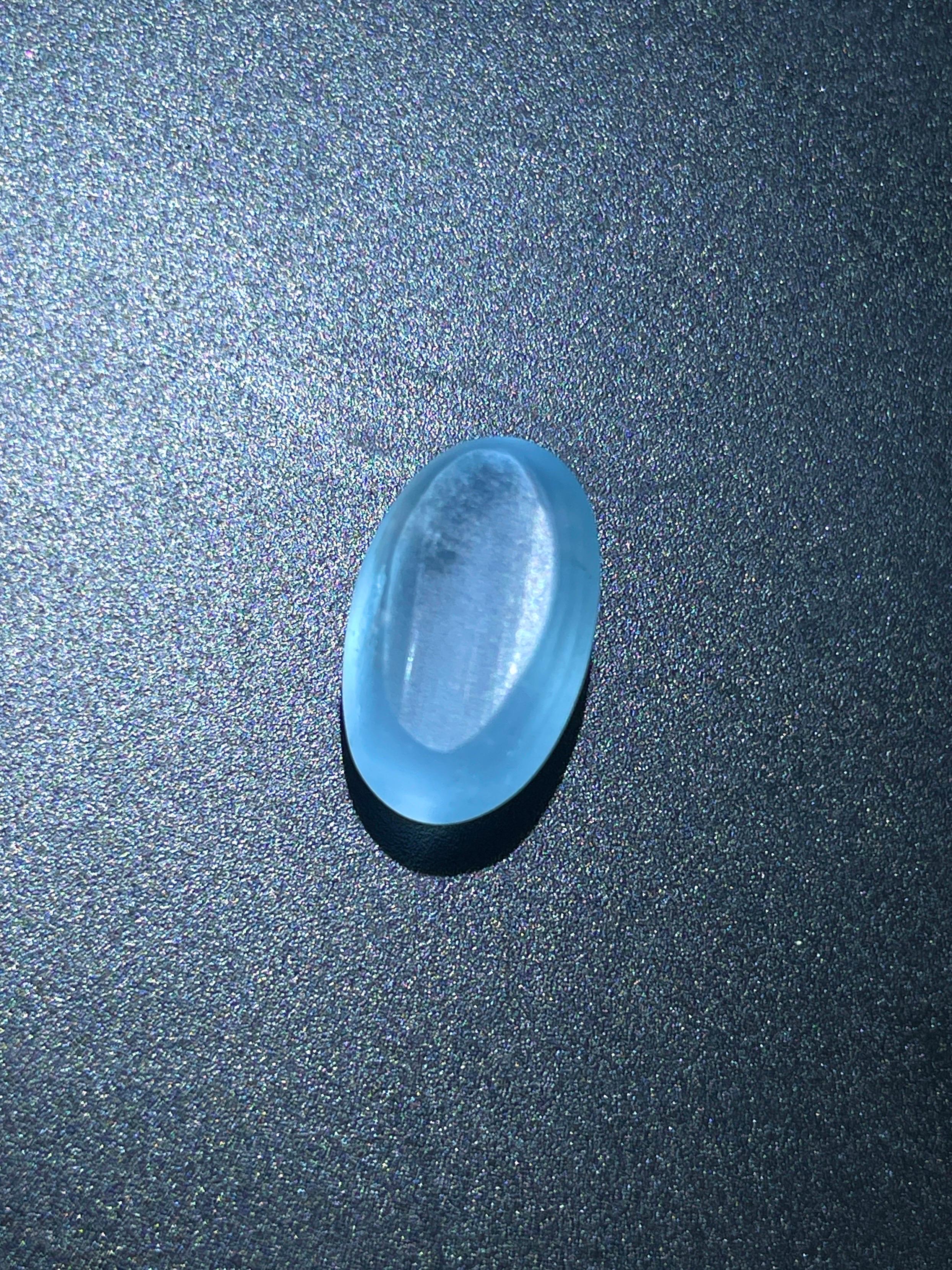 7,22 Ct certificato ICA Acquamarina naturale Occhio di gatto Qualità pulita in vendita 6