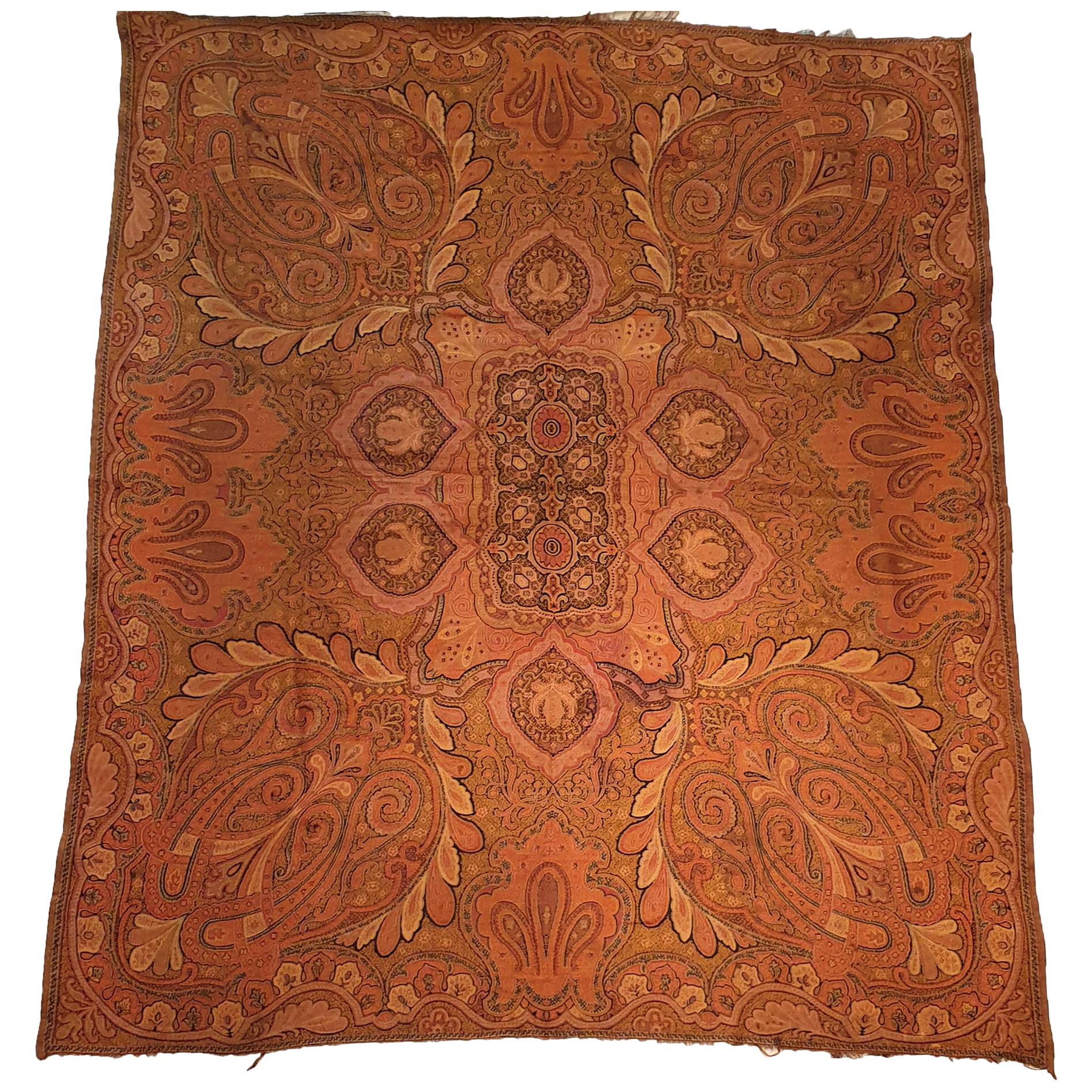 722 - textile 20ème siècle, Cachemire indien.