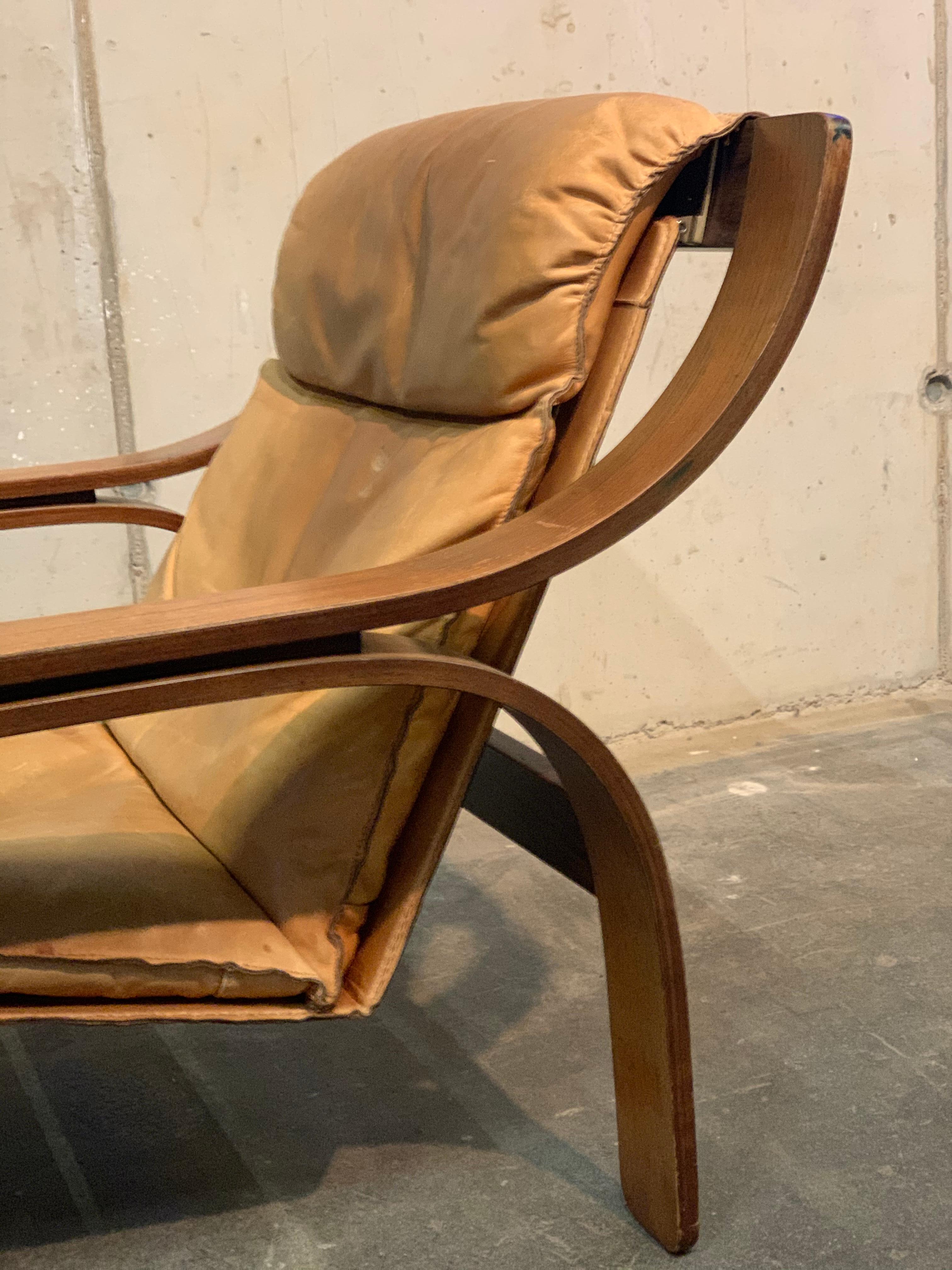 722 Woodline Armchair by Marco Zanuso, 1970, Rosewood, italian Mid-century  7