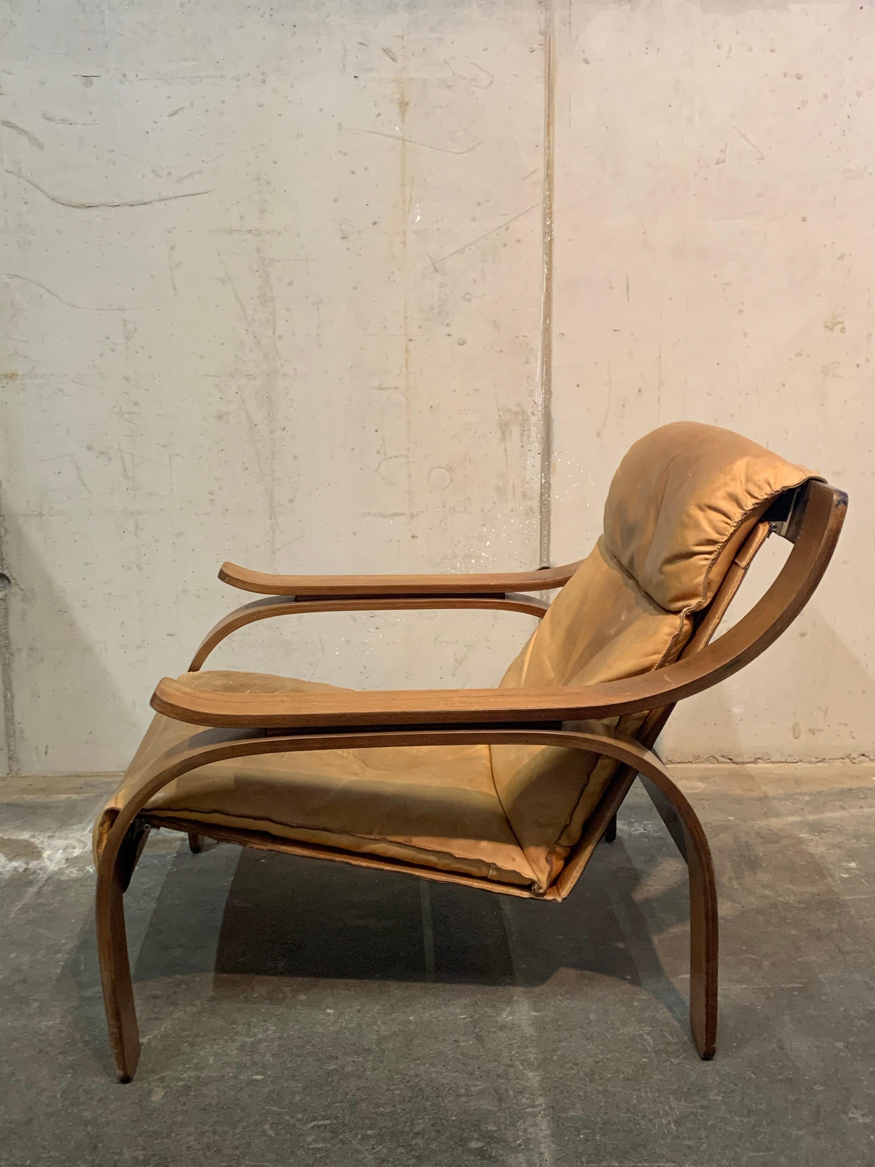 722 Woodline Armchair by Marco Zanuso, 1970, Rosewood, Italian Midcentury 6