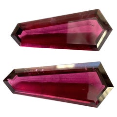 72.20 Carats Top Quality Rubellite Tourmaline Fancy Pair Shield Natural Gems