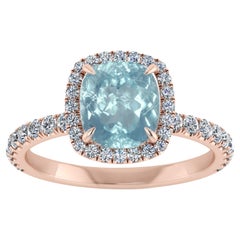 7.23 Carat Paraiba Tourmaline Diamond 18 Karat White Gold