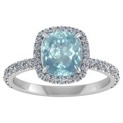 7.23 Carat Paraiba Tourmaline Diamond 18 Karat White Gold