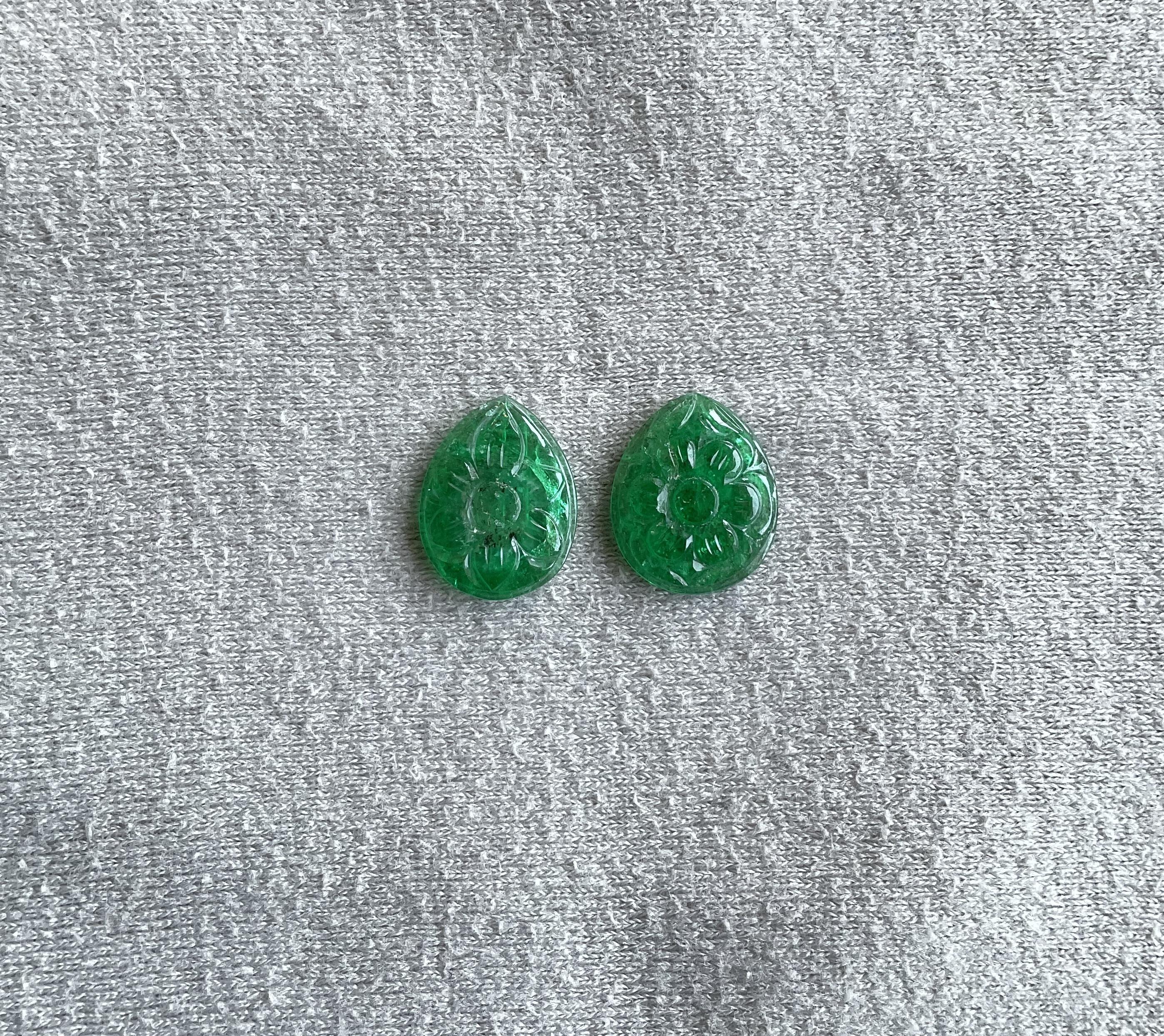 7,23 Karat sambischen Smaragd Birne geschnitzt 2 Pieces für Schmuck-Set natürlichen Edelstein

Gewicht: 7,23 Karat
Größe: 11,5x15 bis 12x15 MM
Stücke: 2
Die Form: Geschnitzte Birne
