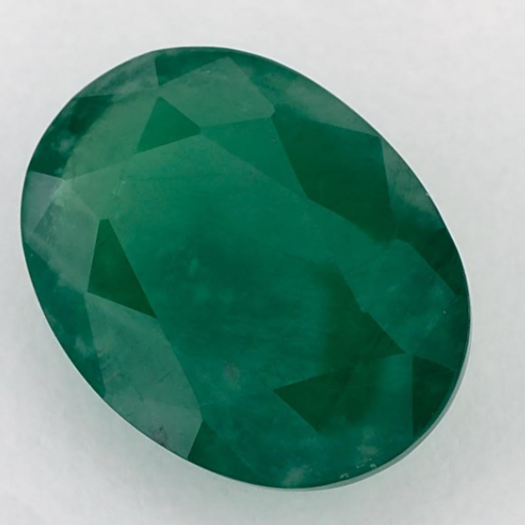 Oval Cut 7.24 Ct Emerald Oval Loose Gemstone For Sale