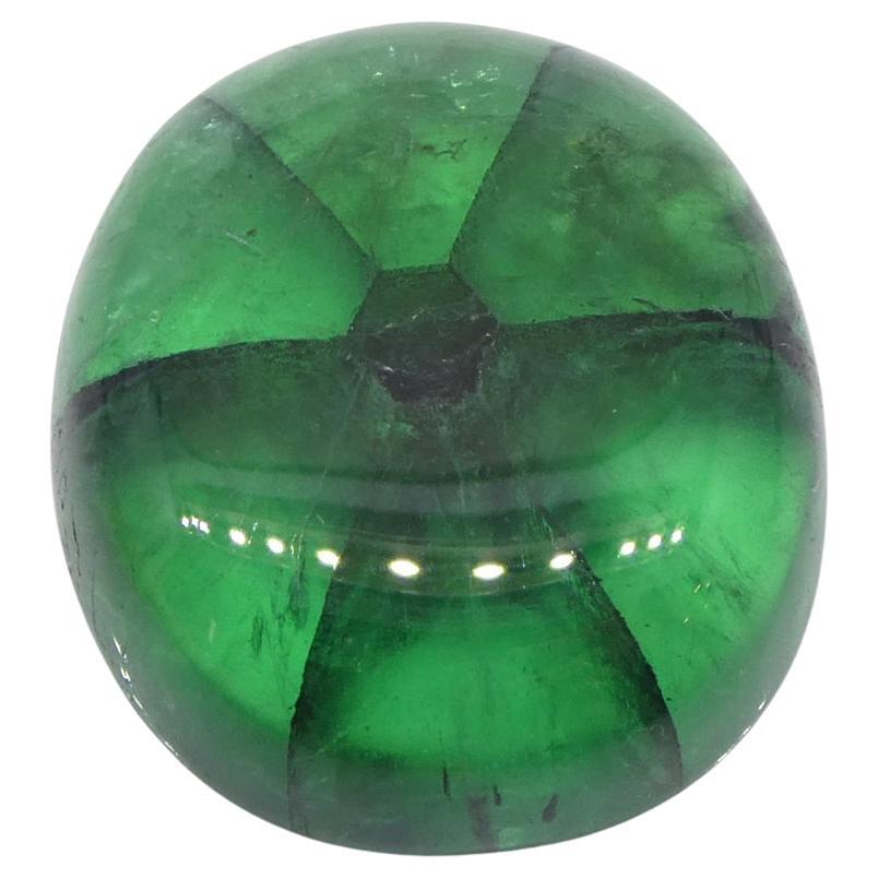 7.24ct Cushion Green and Black Trapiche Emerald GIA Certified Colombia  