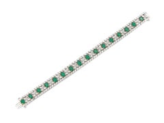 Armband mit 7,25 Karat Smaragd und 12,90 Karat Diamanten