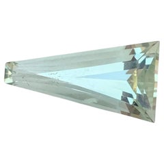 7.25 Carat Natural Loose Green Amethyst \ Prasiolite Long Trillion Shape Gem