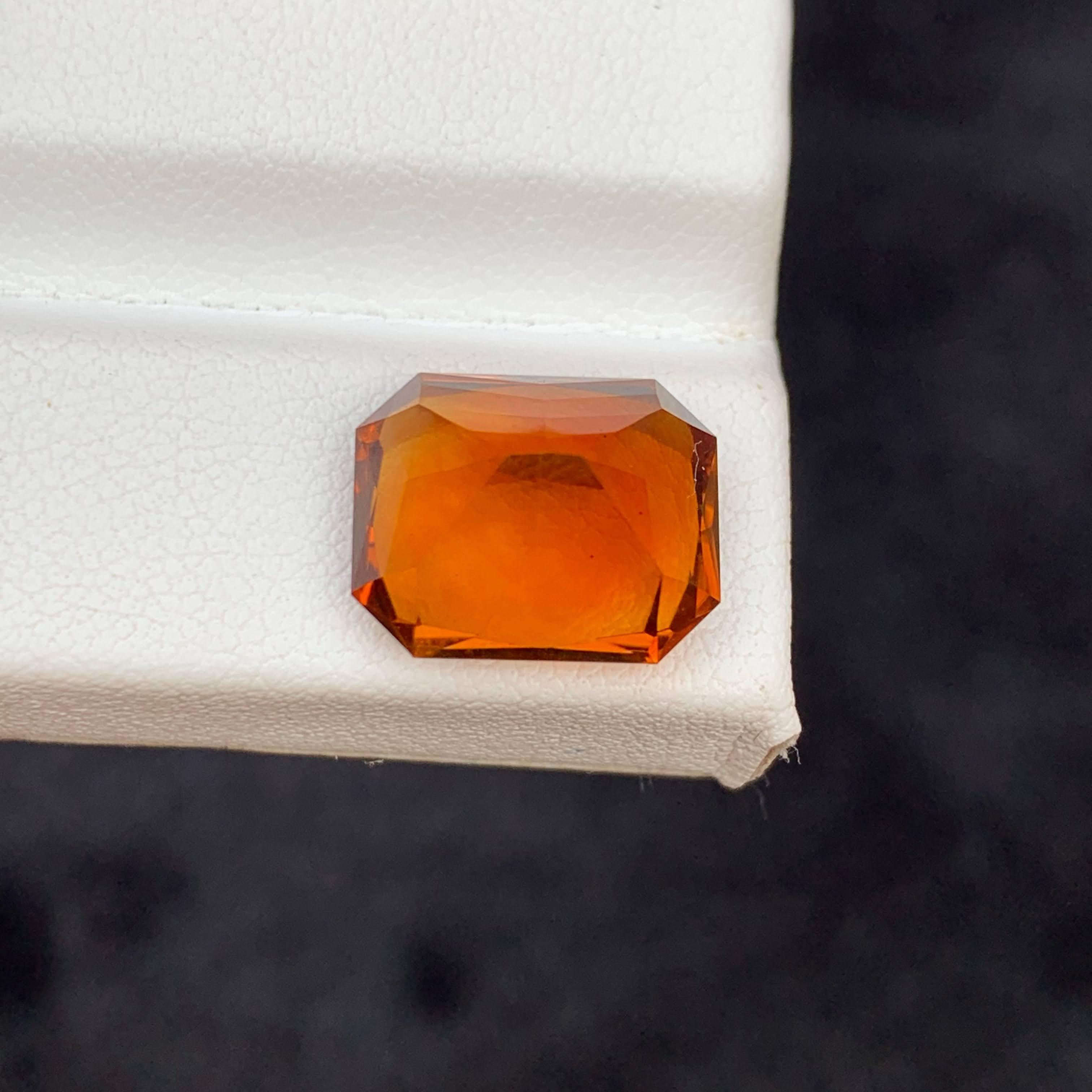 7,25 Karat Natürlicher loser Madeira Citrin Stein Custom Cut Brasilianischer Edelstein im Angebot 4