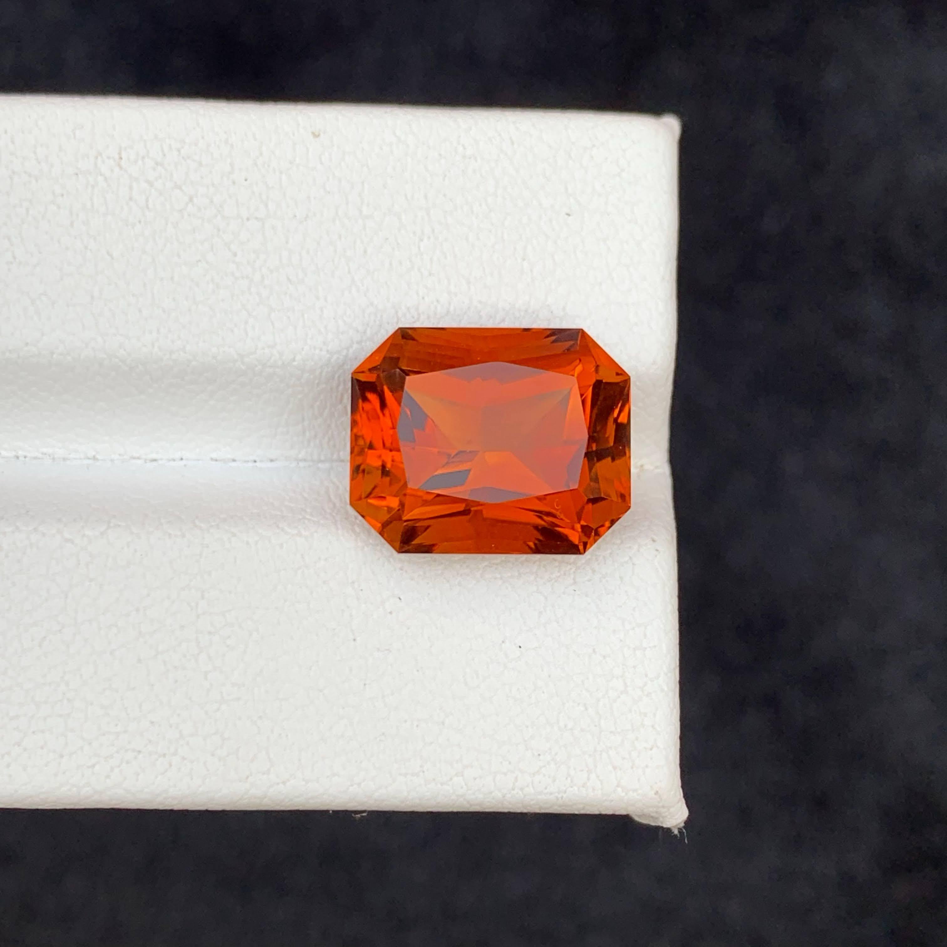 7,25 Karat Natürlicher loser Madeira Citrin Stein Custom Cut Brasilianischer Edelstein im Angebot 5