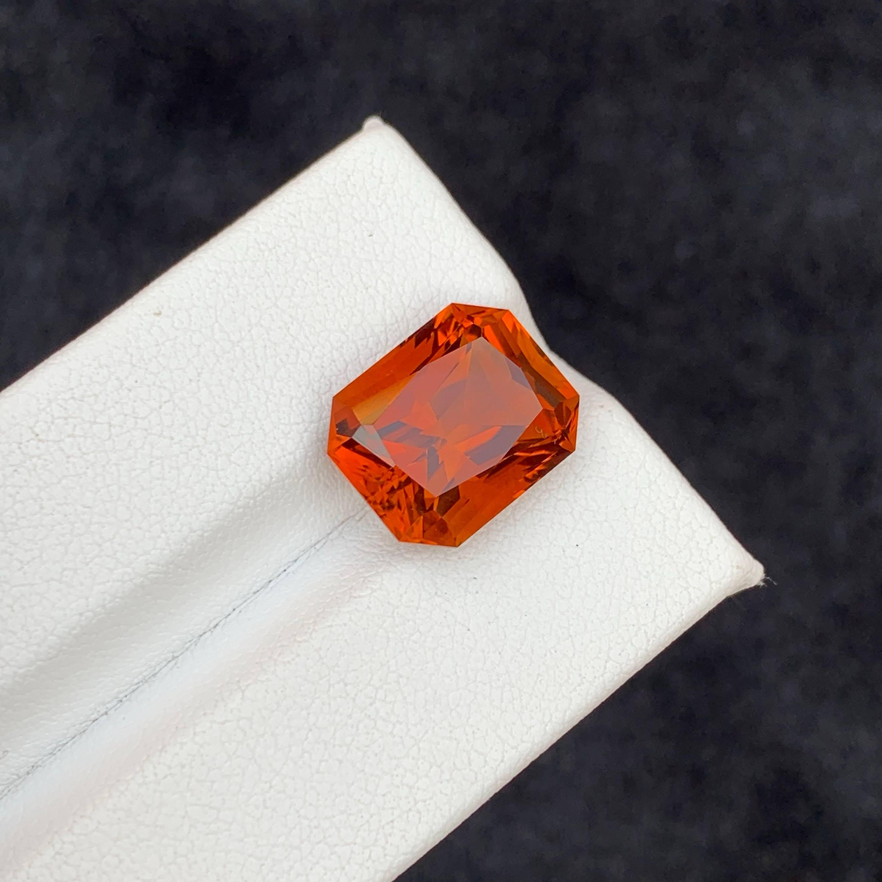 7,25 Karat Natürlicher loser Madeira Citrin Stein Custom Cut Brasilianischer Edelstein (Moderne) im Angebot