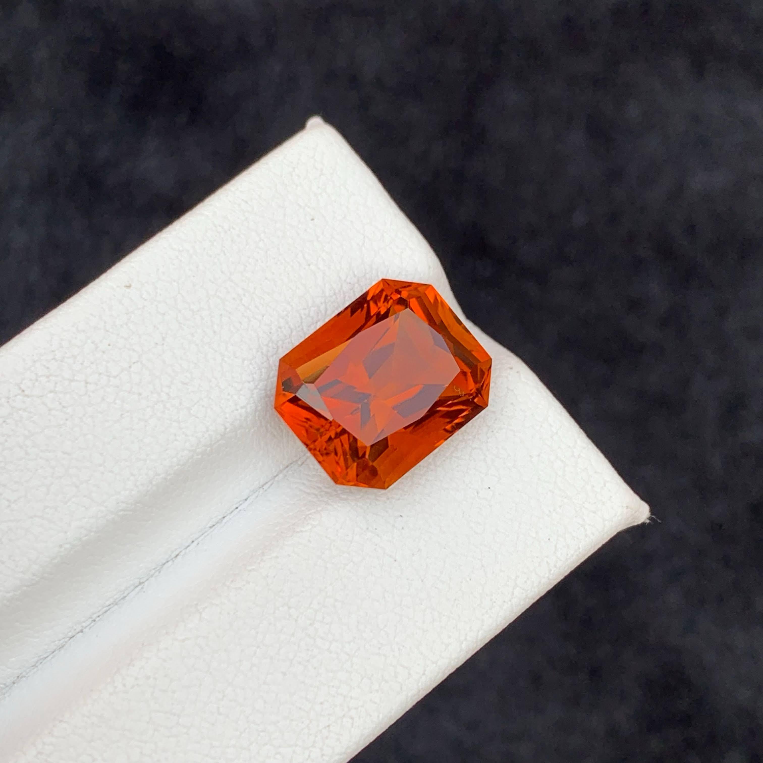 7,25 Karat Natürlicher loser Madeira Citrin Stein Custom Cut Brasilianischer Edelstein (Gemischter Schliff) im Angebot