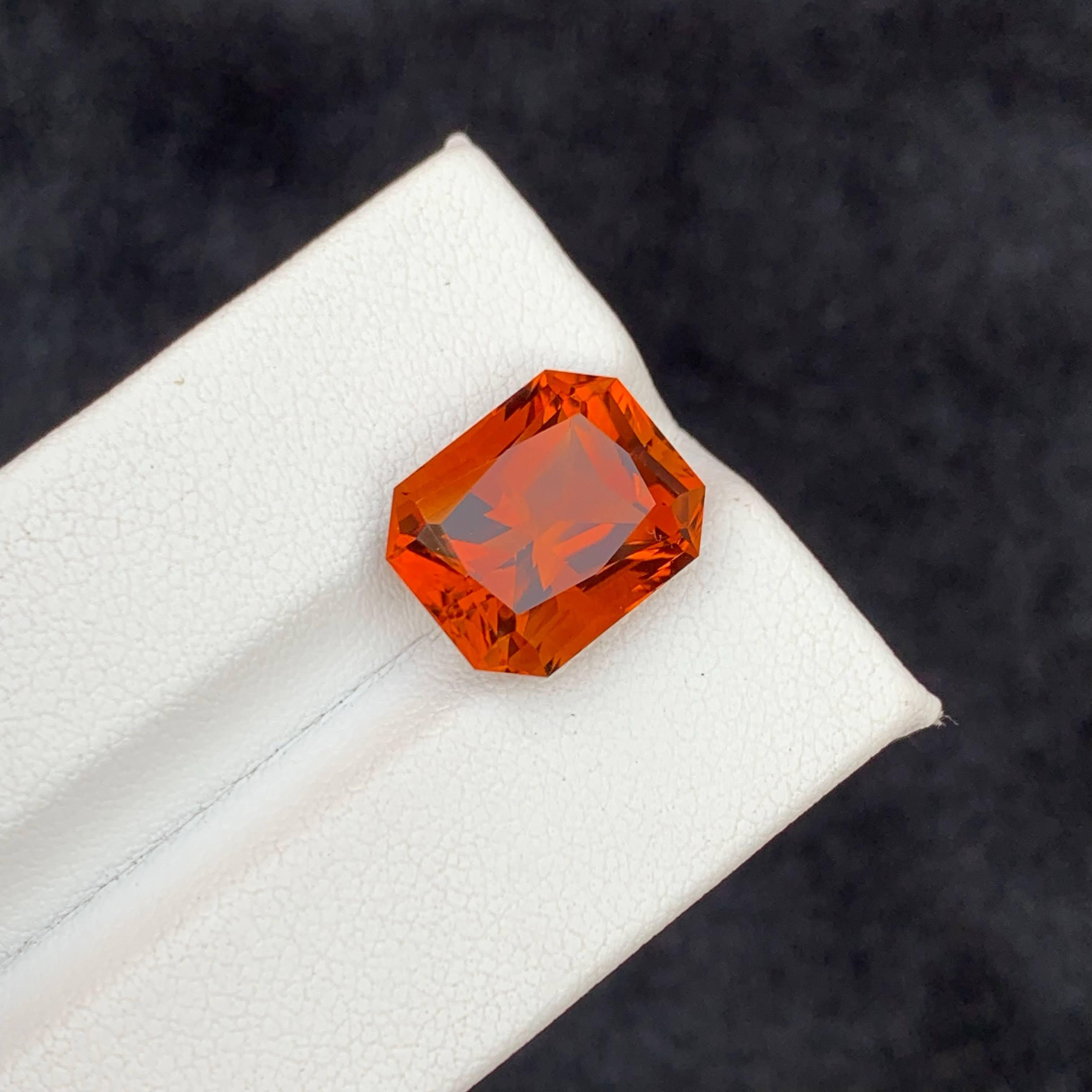 7,25 Karat Natürlicher loser Madeira Citrin Stein Custom Cut Brasilianischer Edelstein im Zustand „Neu“ im Angebot in Bangkok, TH